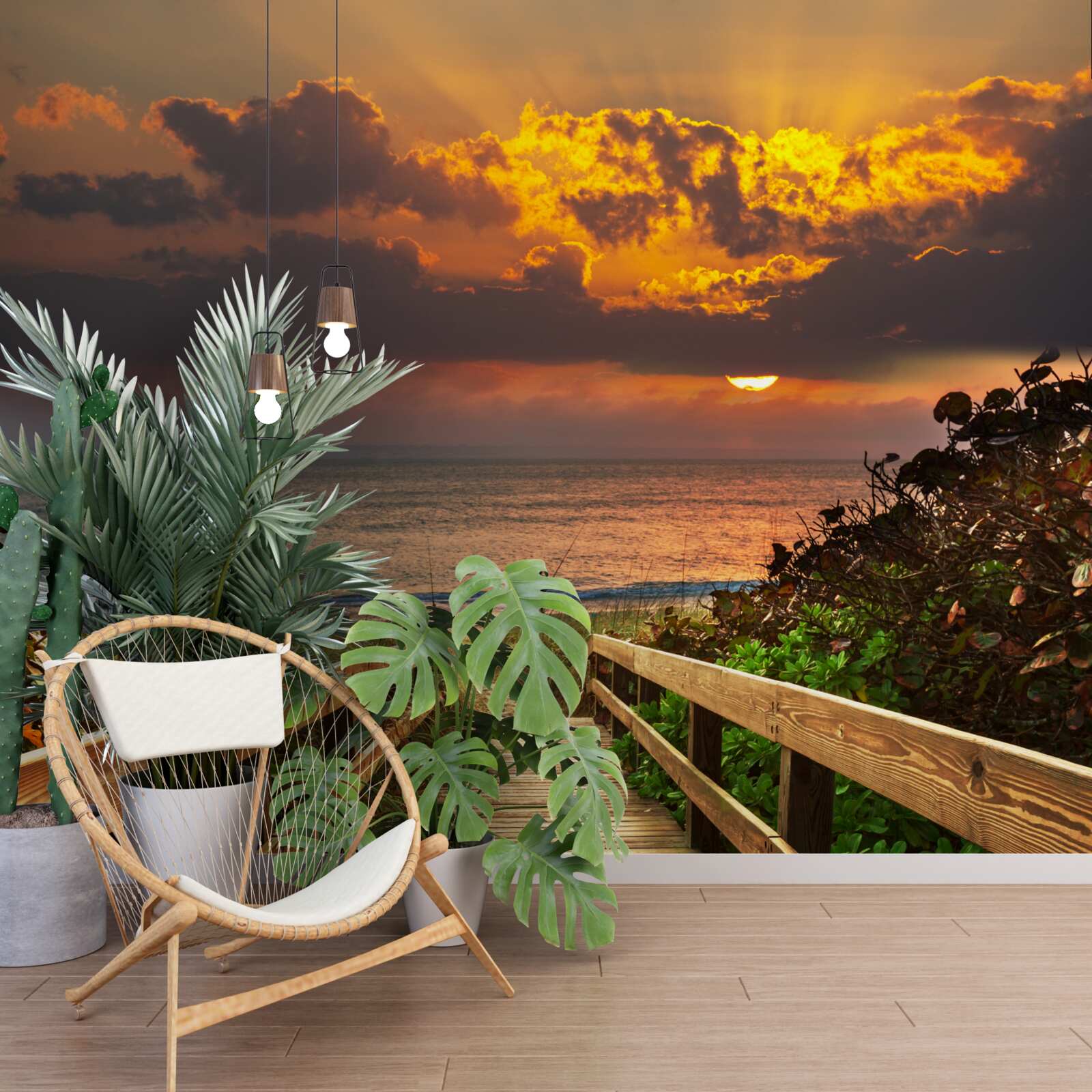 Fototapeta slnko padalo pod prikrývku na dych mora