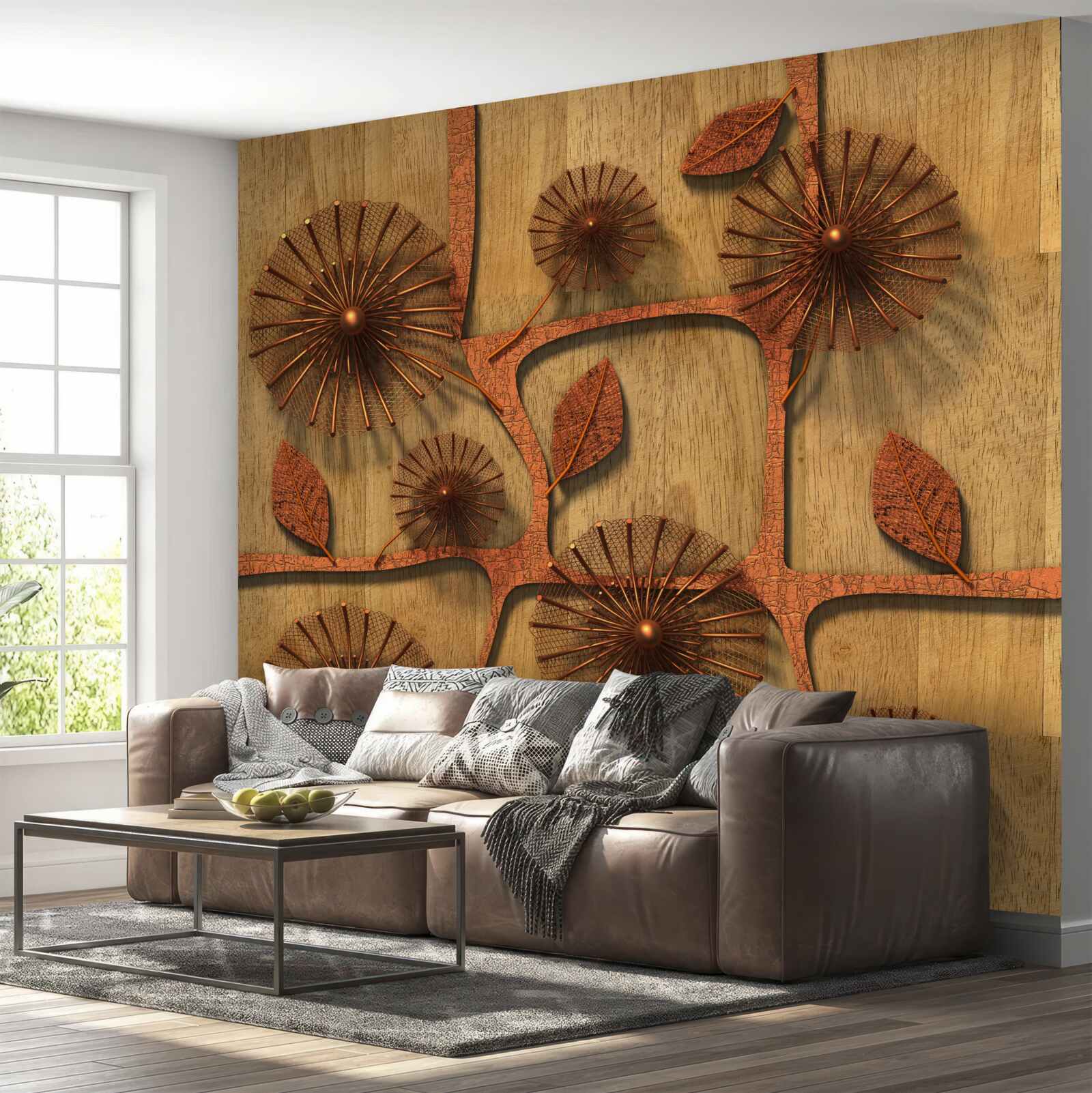 Fototapeta abstraktné púpavy na vetvách stromov