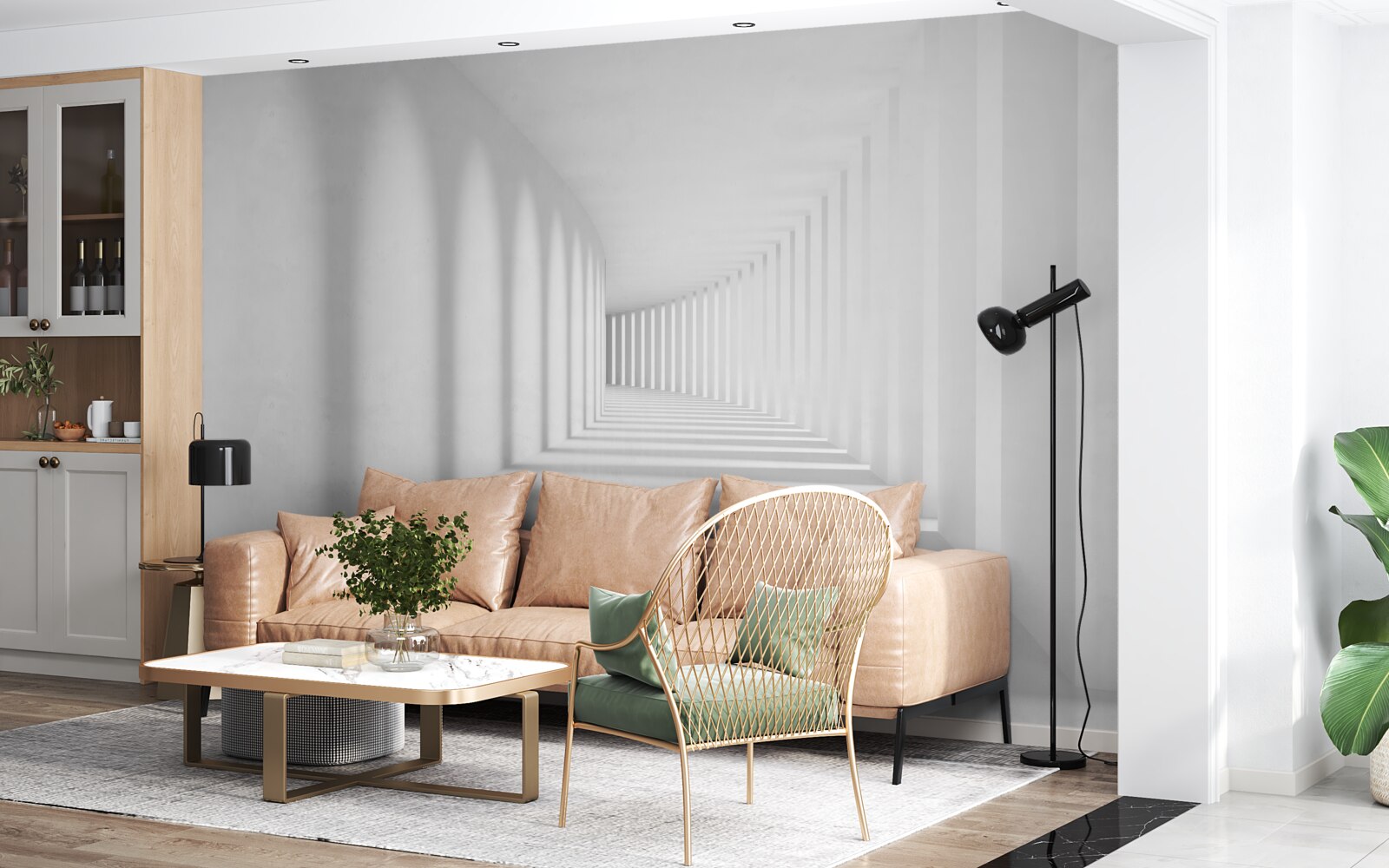 Fototapeta ustupujúci koridor svetla