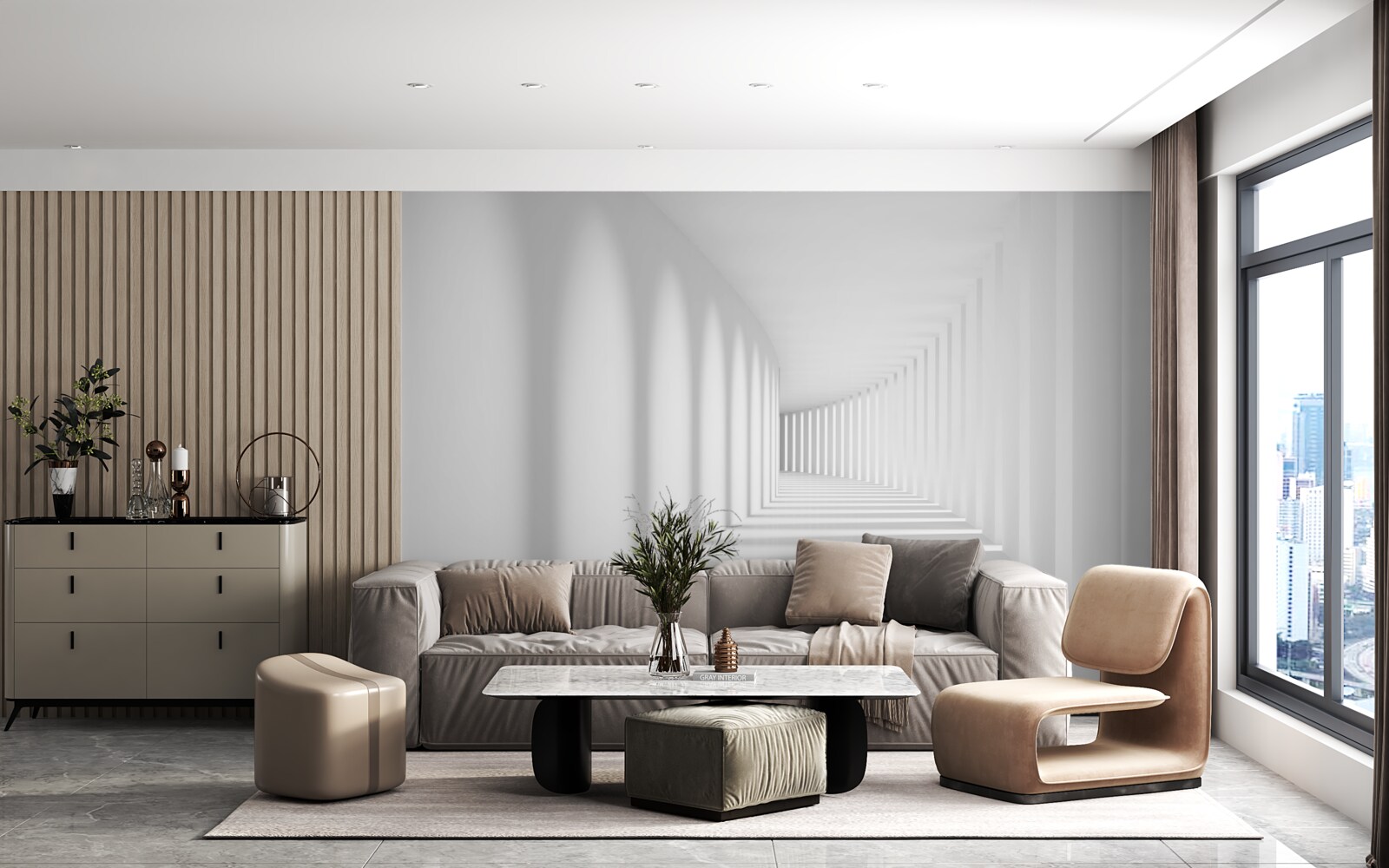 Fototapeta ustupujúci koridor svetla