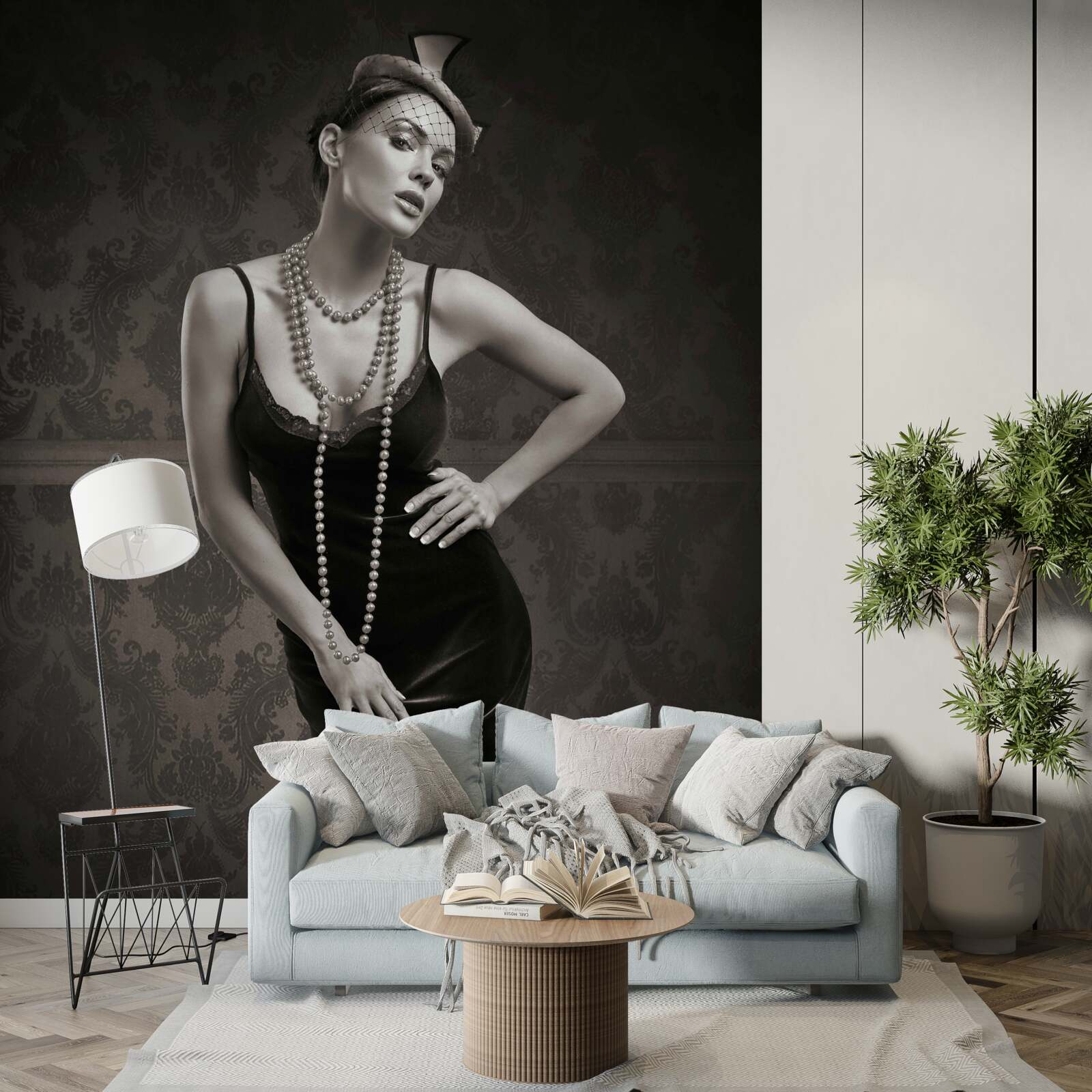 Fototapeta dievča je zobrazené v štýle 60. rokov