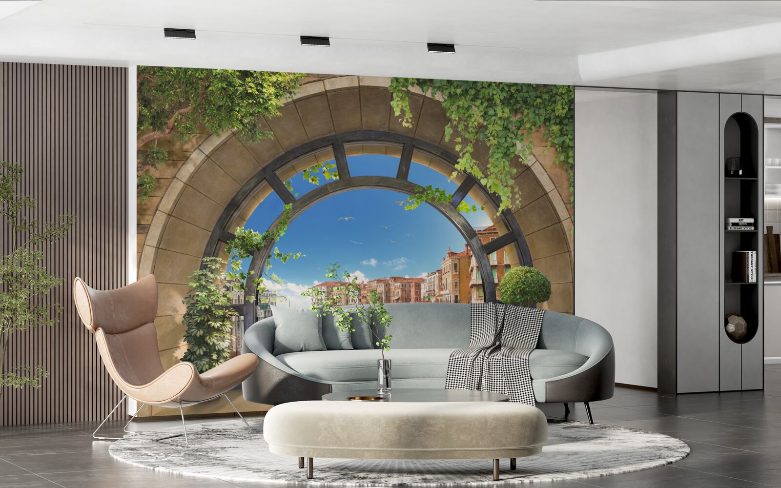 Fototapeta Okrúhle oblúky v prístavisku lodí