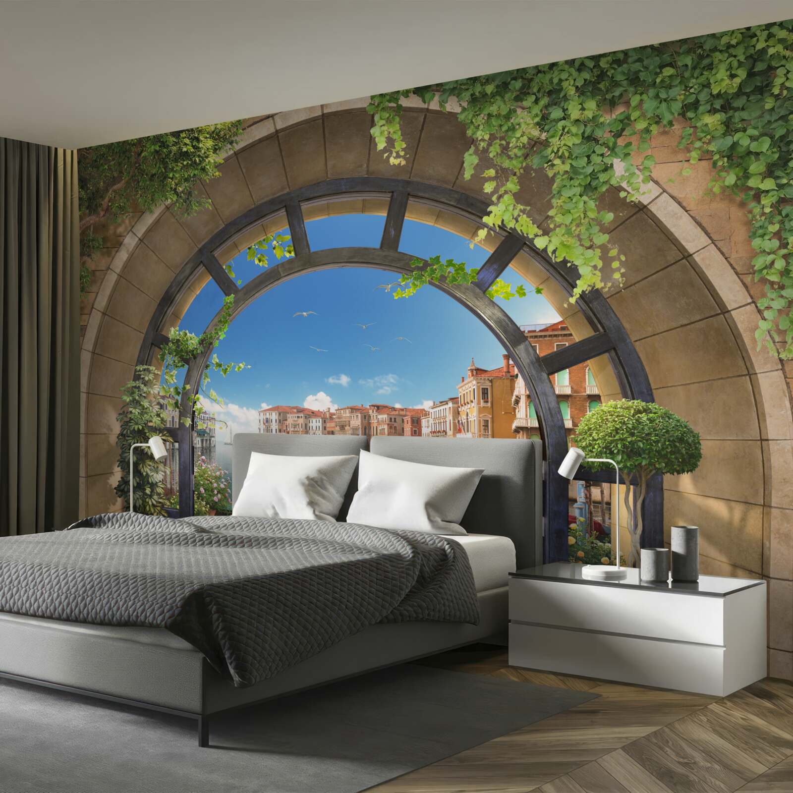 Fototapeta Okrúhle oblúky v prístavisku lodí