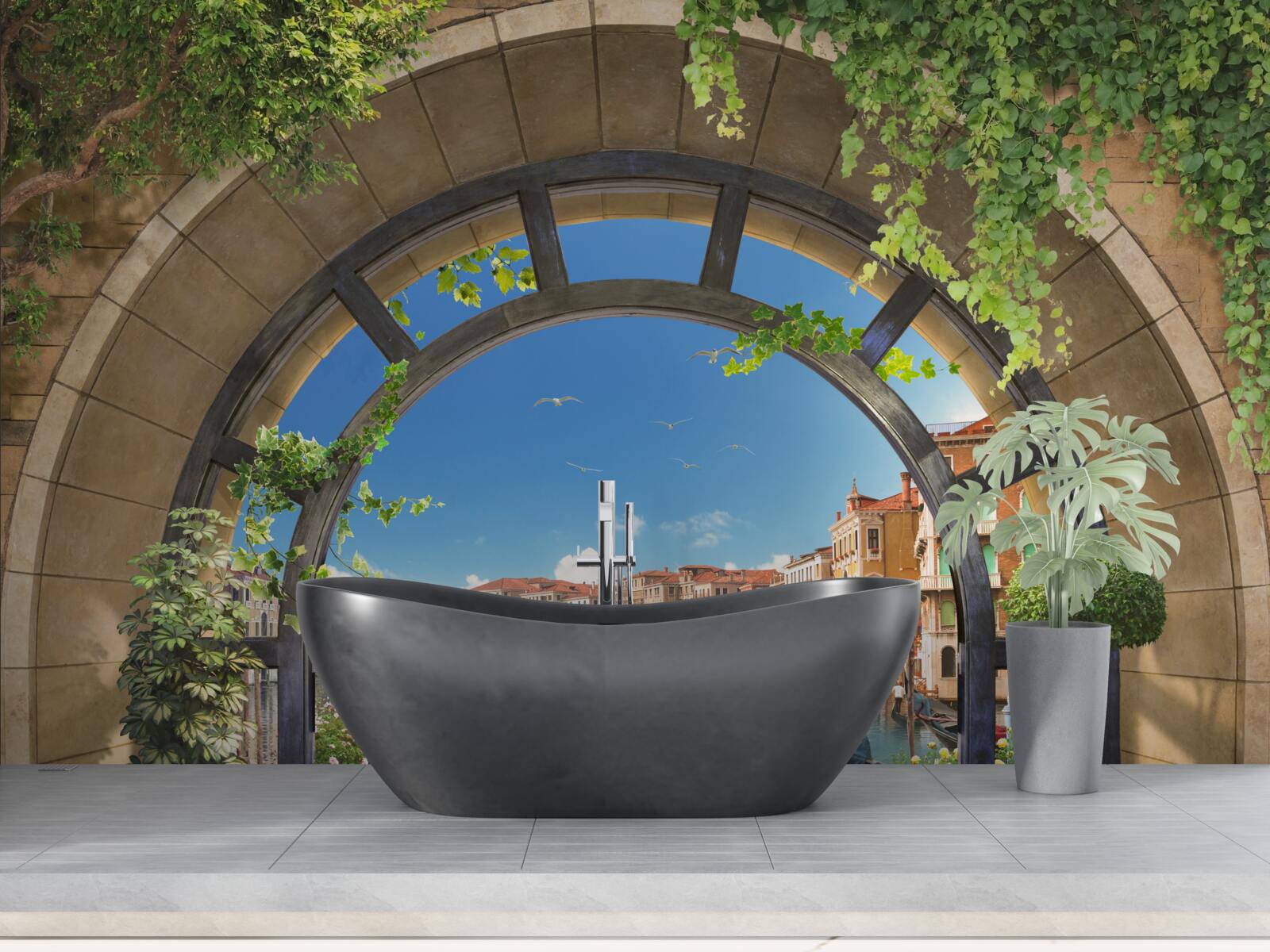 Fototapeta Okrúhle oblúky v prístavisku lodí