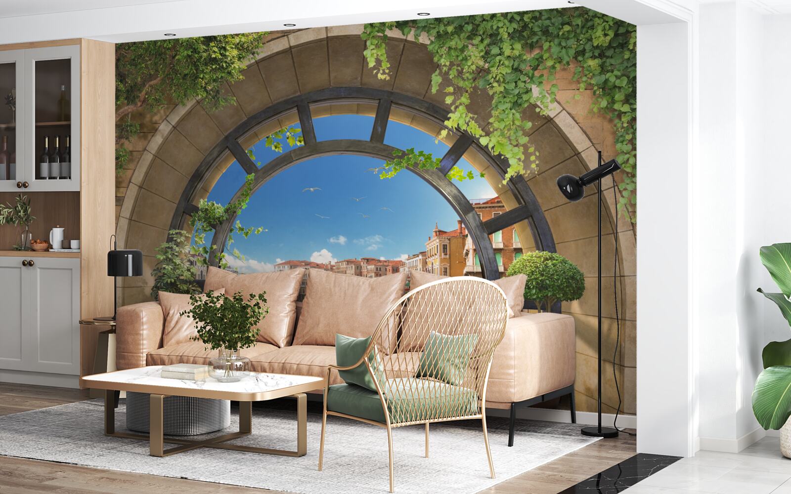 Fototapeta Okrúhle oblúky v prístavisku lodí