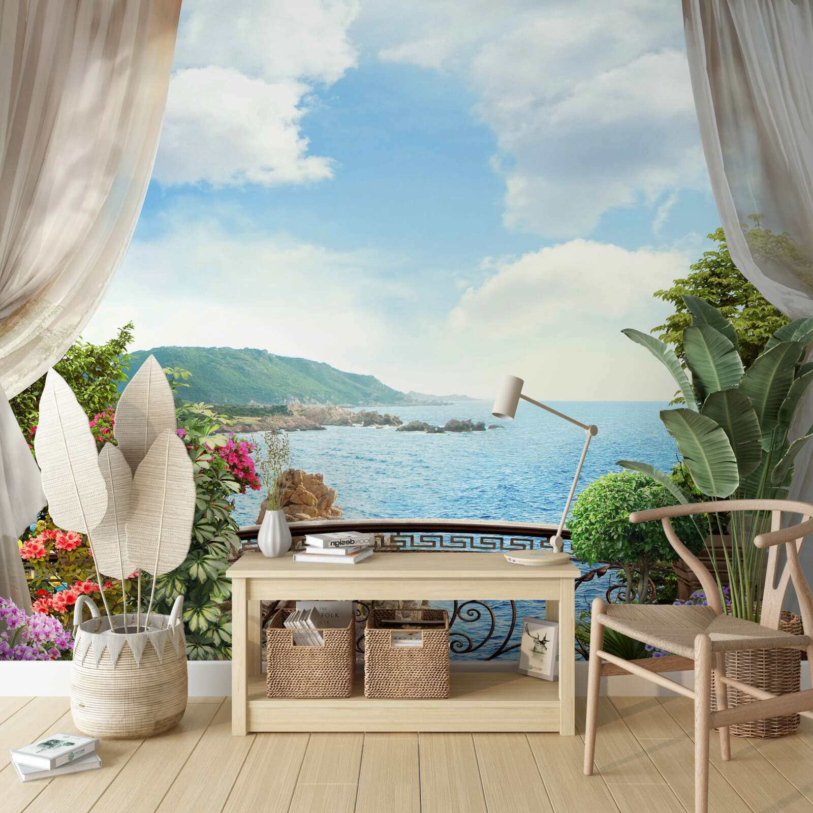 Fototapeta loggia má krásny panoramatický výhľad na oceán