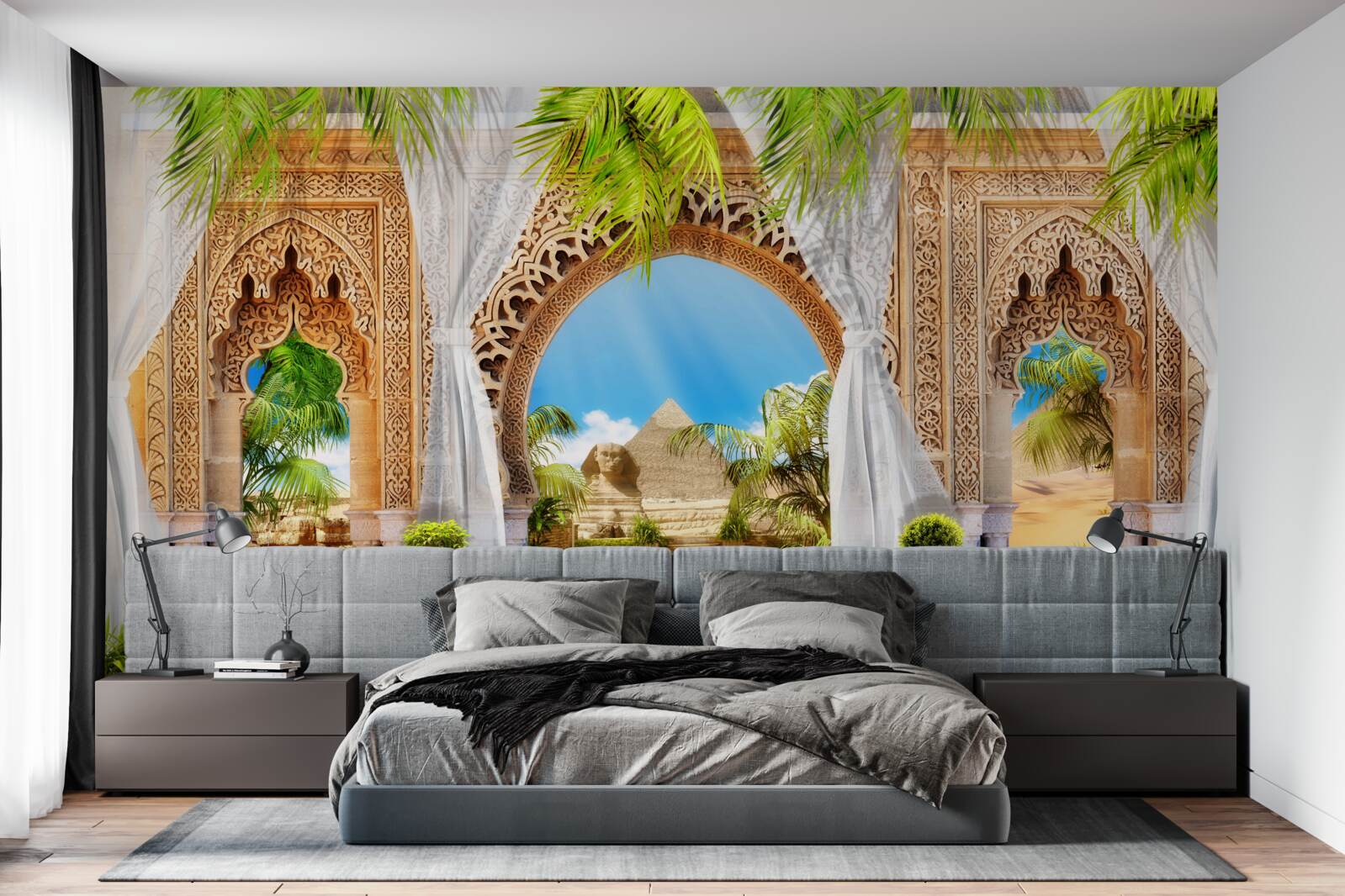 Fototapeta Okrúhle oblúky v orientálnom štýle s nádherným výhľadom