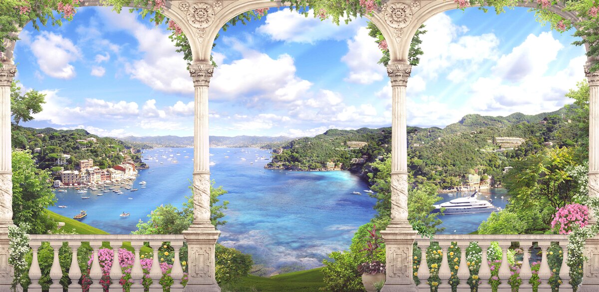 Fototapeta vyhliadková plošina s krásnym výhľadom na prírodnú scenériu