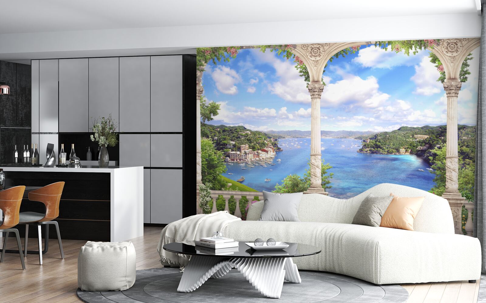 Fototapeta vyhliadková plošina s krásnym výhľadom na prírodnú scenériu