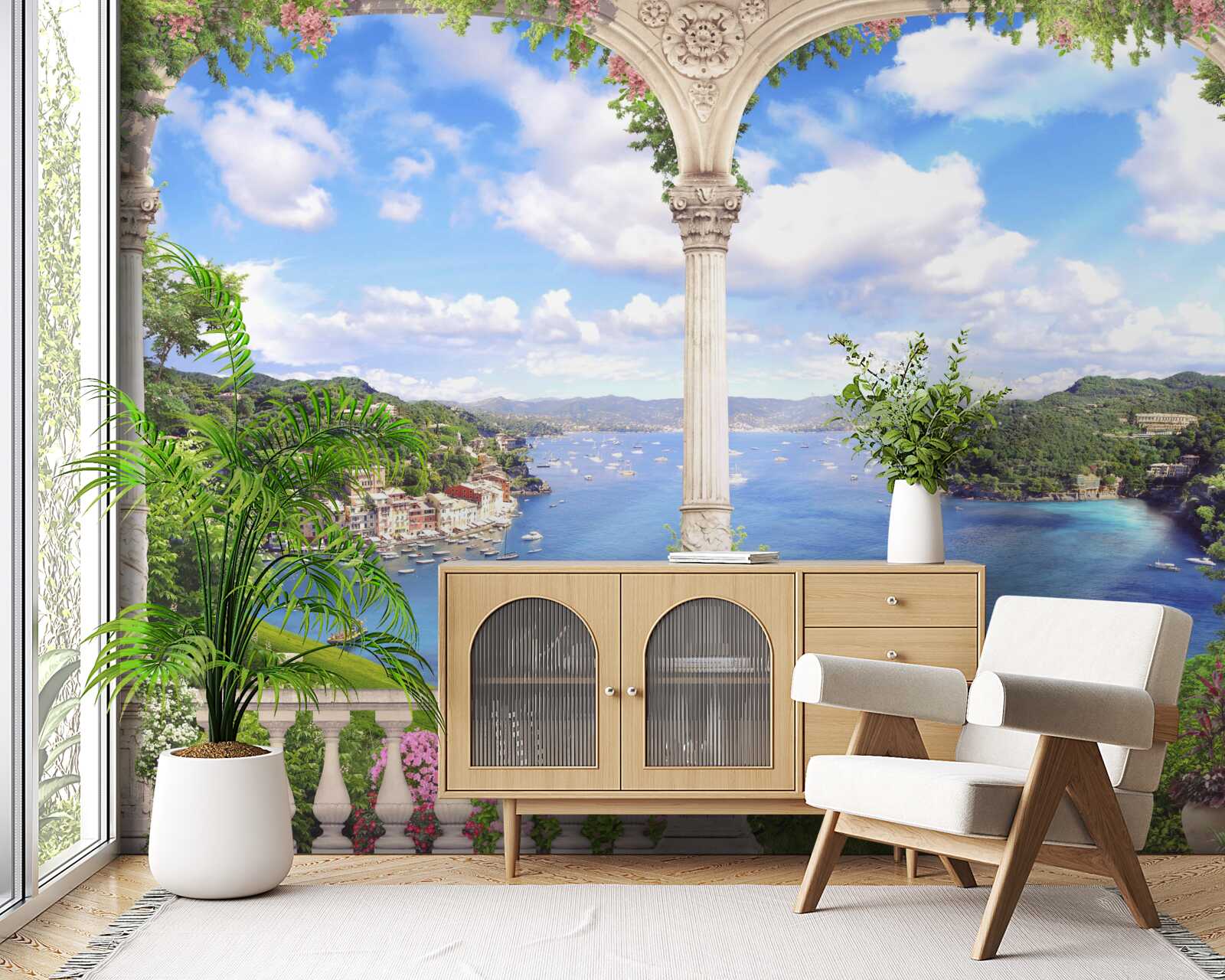 Fototapeta vyhliadková plošina s krásnym výhľadom na prírodnú scenériu