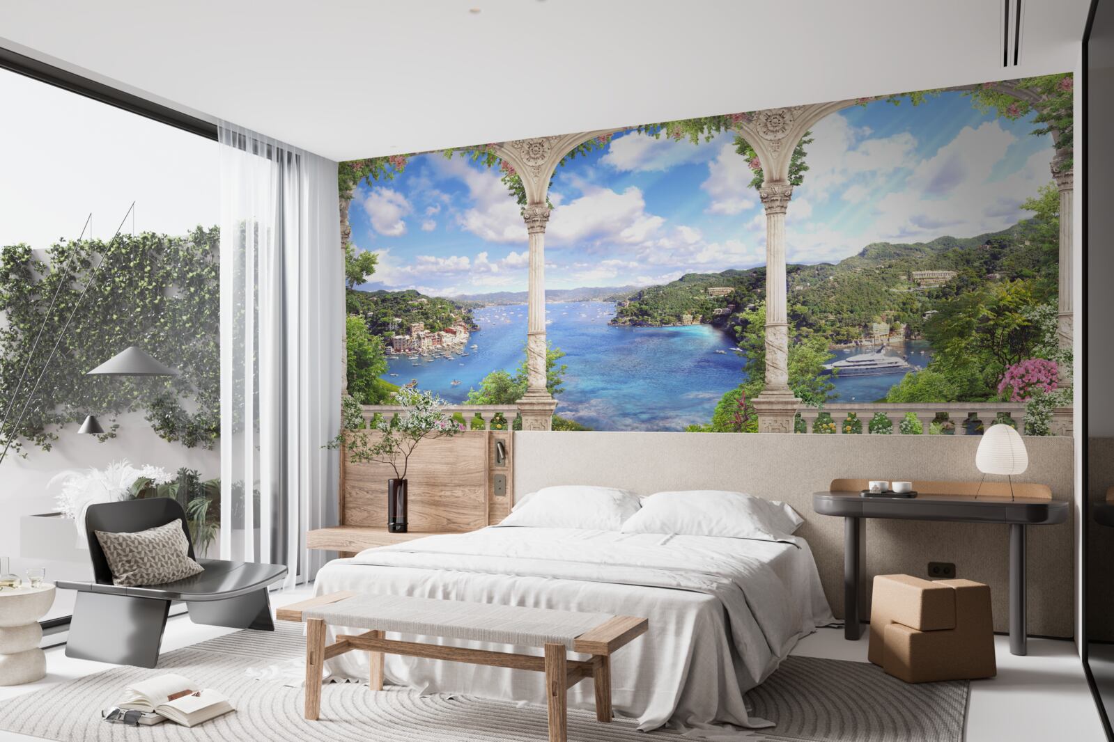 Fototapeta vyhliadková plošina s krásnym výhľadom na prírodnú scenériu