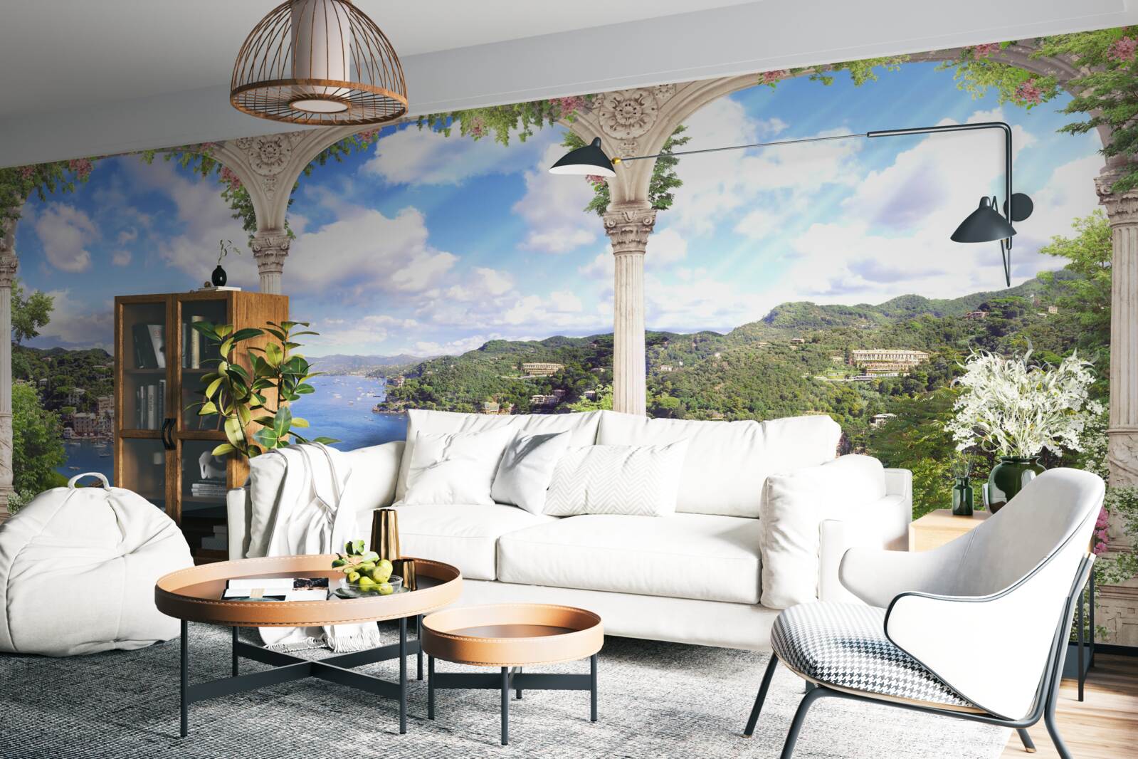 Fototapeta vyhliadková plošina s krásnym výhľadom na prírodnú scenériu