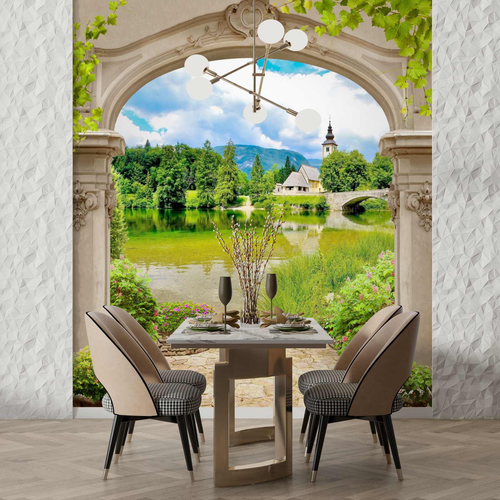 Fototapeta kruhový oblúk vedúci k vode