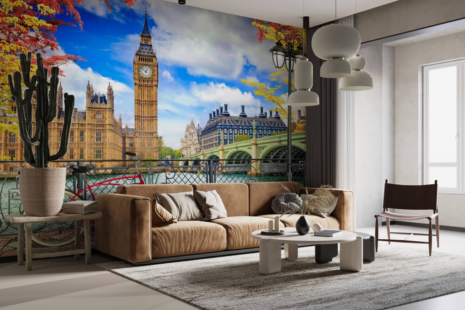 Fototapeta na jeseň bude most spájajúci Temžu a Big Ben