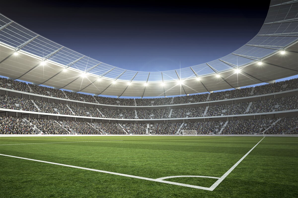 Fototapeta štadión sa pripravuje na príchod hráčov