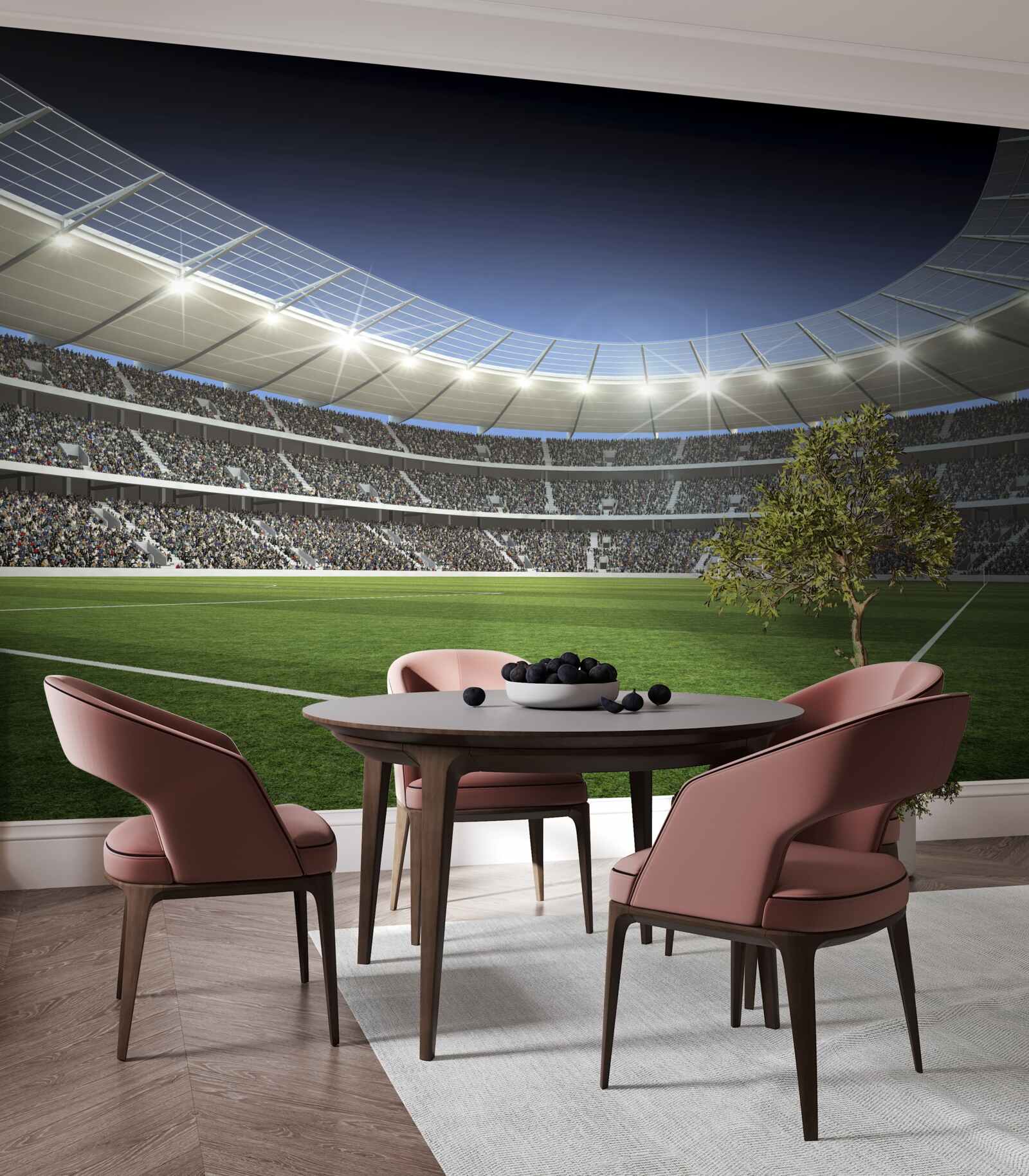 Fototapeta štadión sa pripravuje na príchod hráčov