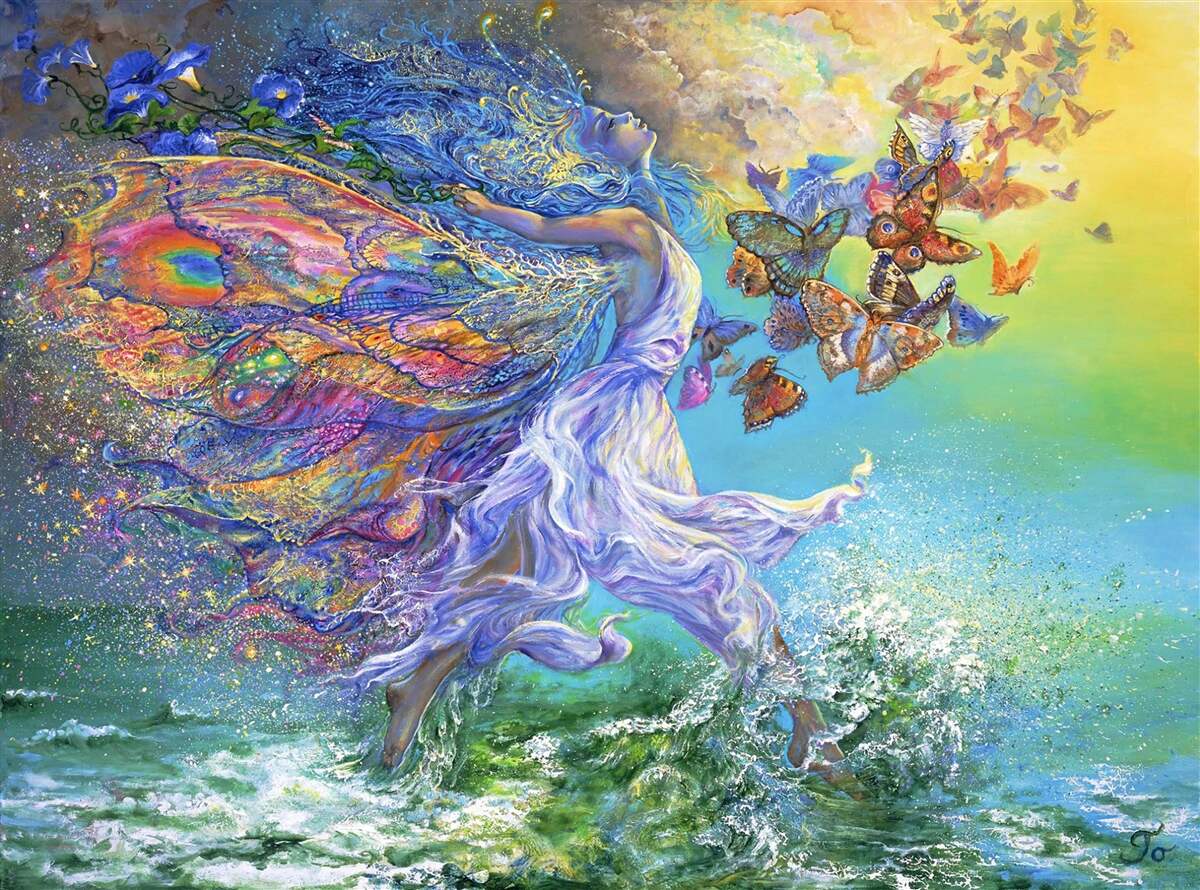 Fototapeta abstraktné motýle v blízkosti pobrežia mora