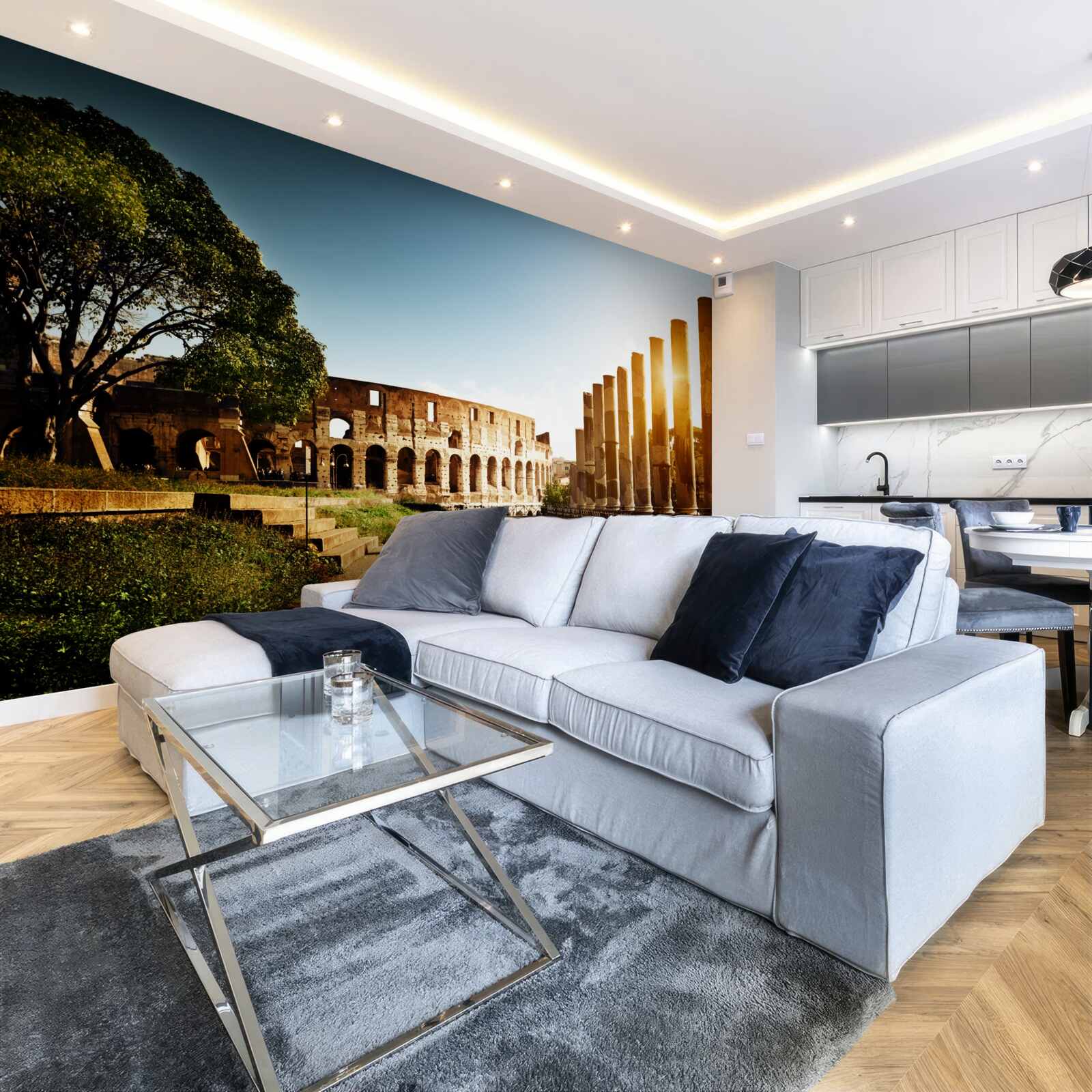 Fototapeta sieň starovekého Ríma v lúčoch zajúceho slnka