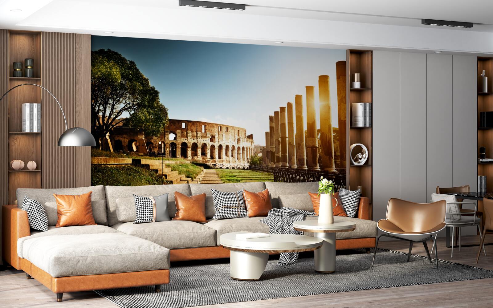 Fototapeta sieň starovekého Ríma v lúčoch zajúceho slnka