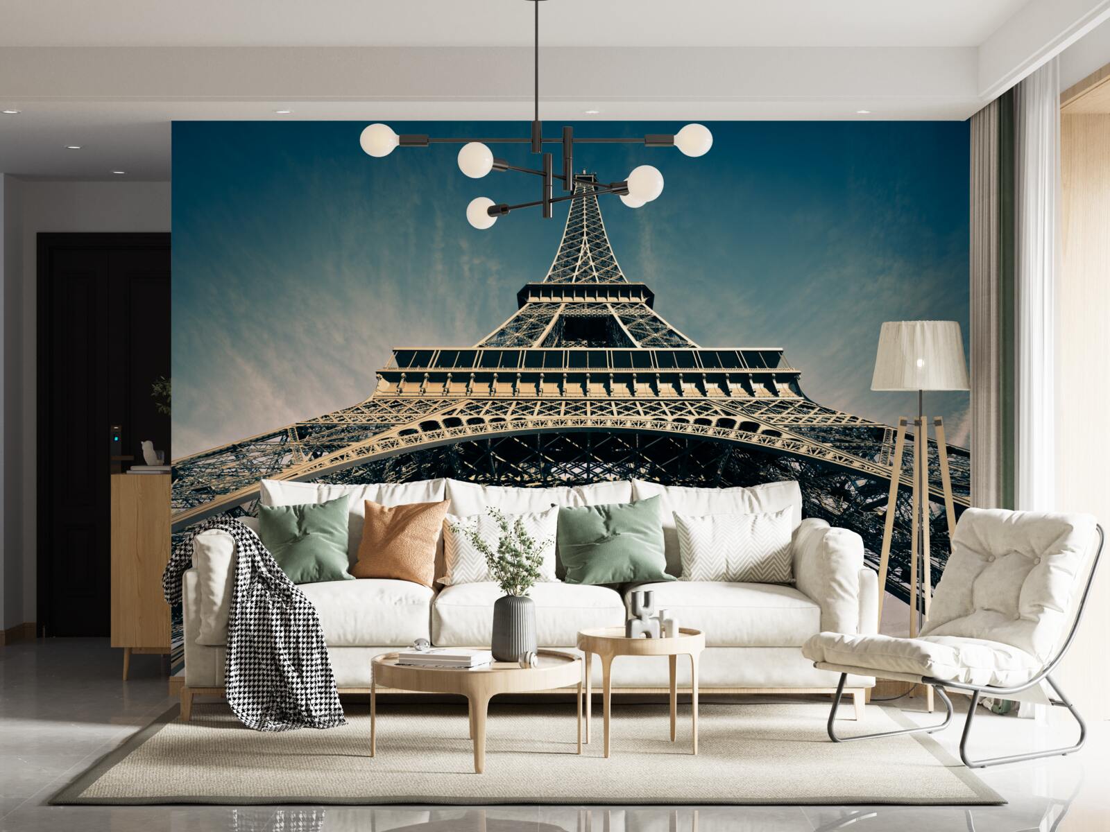 Fototapeta výstup na Eiffelovu vežu z dolnej strany