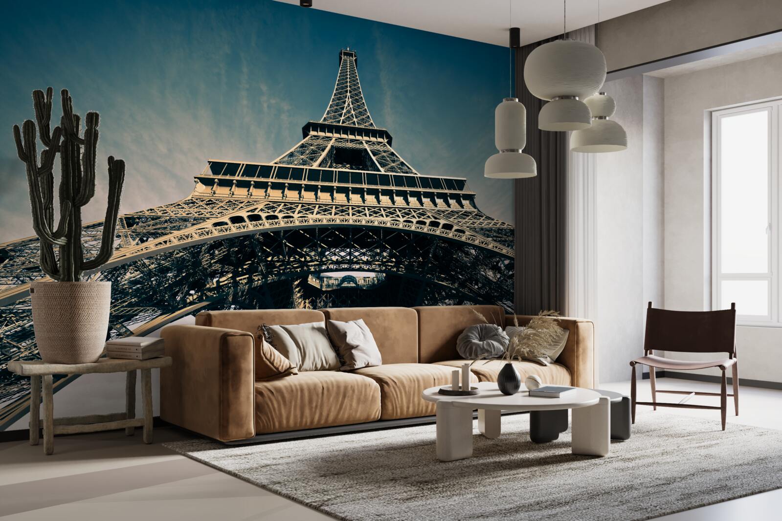 Fototapeta výstup na Eiffelovu vežu z dolnej strany