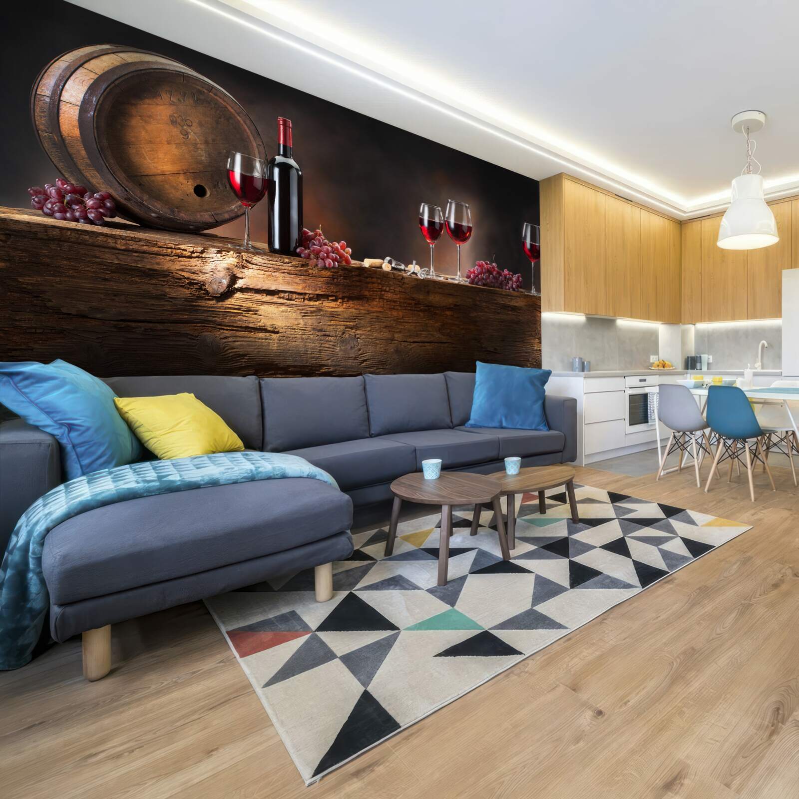 Fototapeta vínna pivnica so starnutými nápojmi