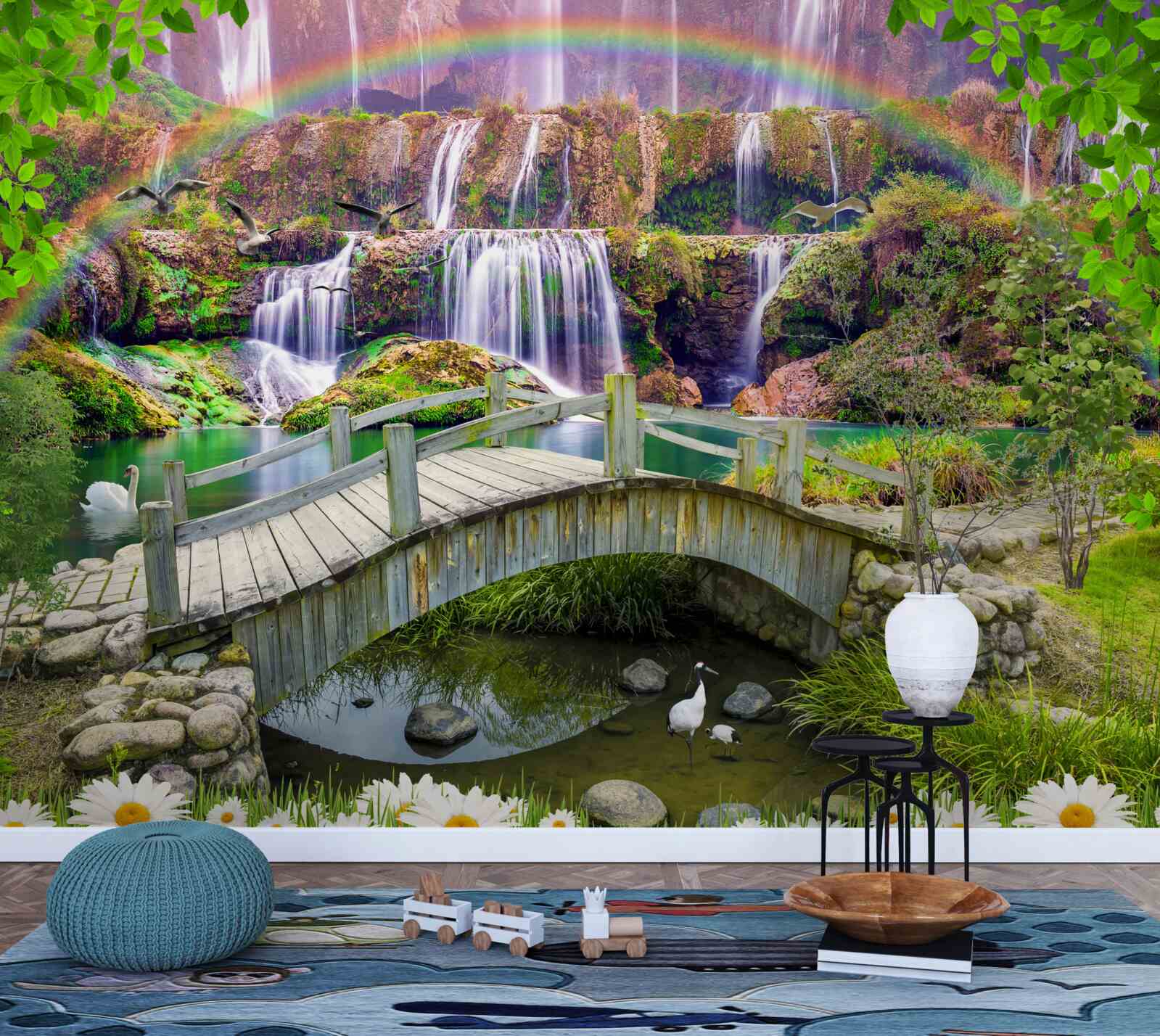 Fototapeta letná záhradná kompozícia v krajine