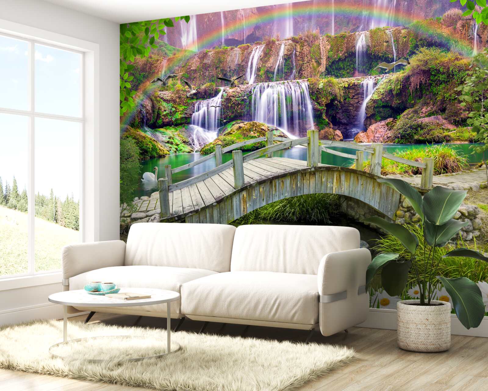 Fototapeta letná záhradná kompozícia v krajine