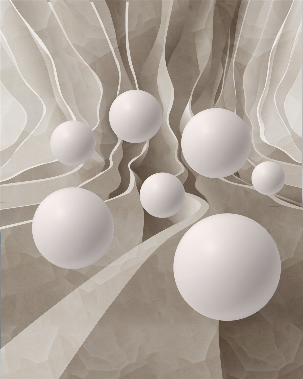 Fototapeta hladké biele gule v kruhovej ulici