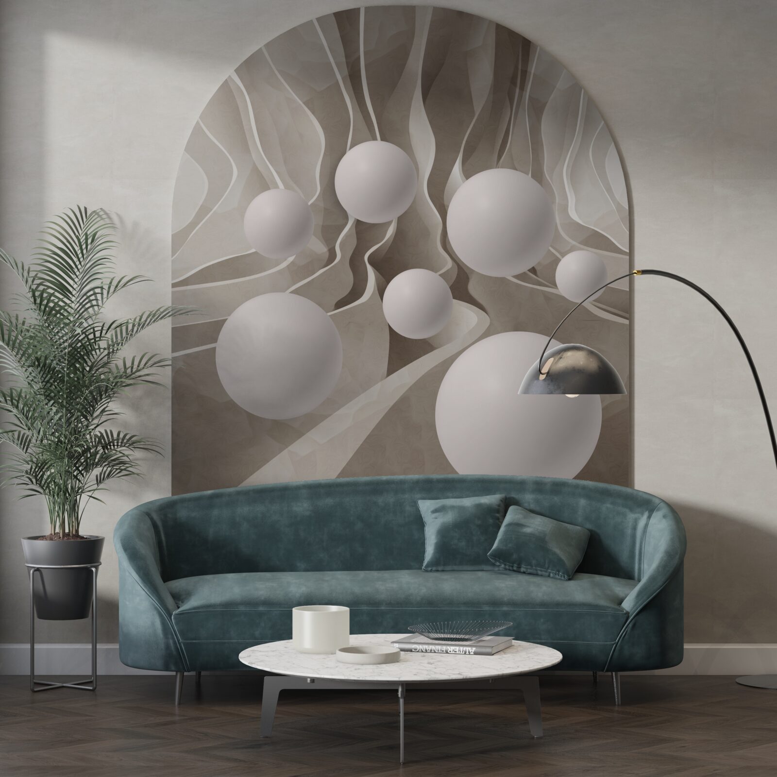 Fototapeta hladké biele gule v kruhovej ulici