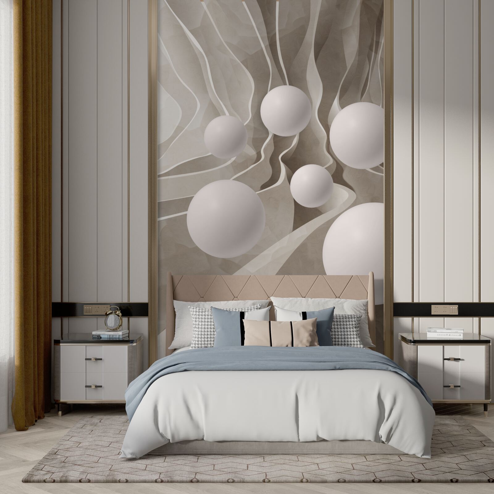 Fototapeta hladké biele gule v kruhovej ulici