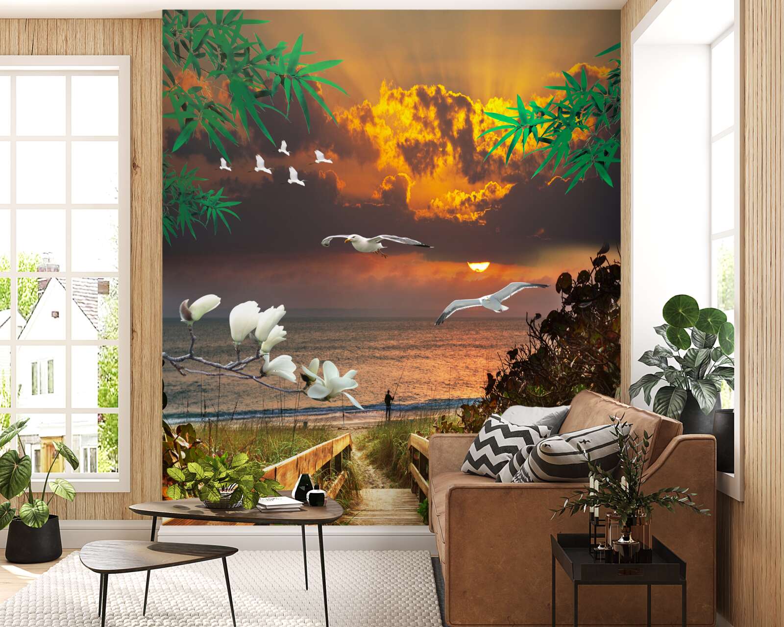 Fototapeta večerná cesta k pobrežiu