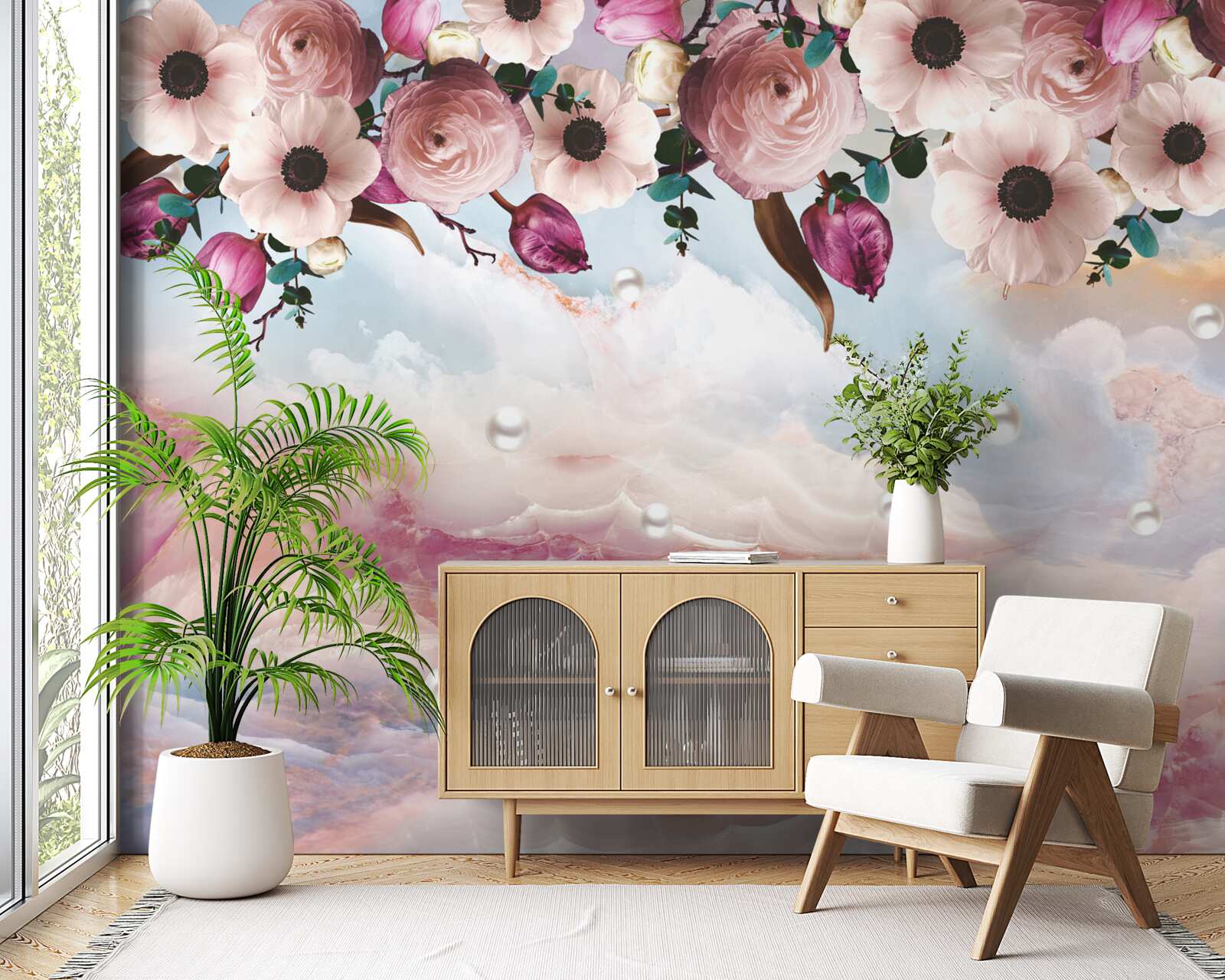 Fototapeta nad oblohou visia opuchnuté púčiky