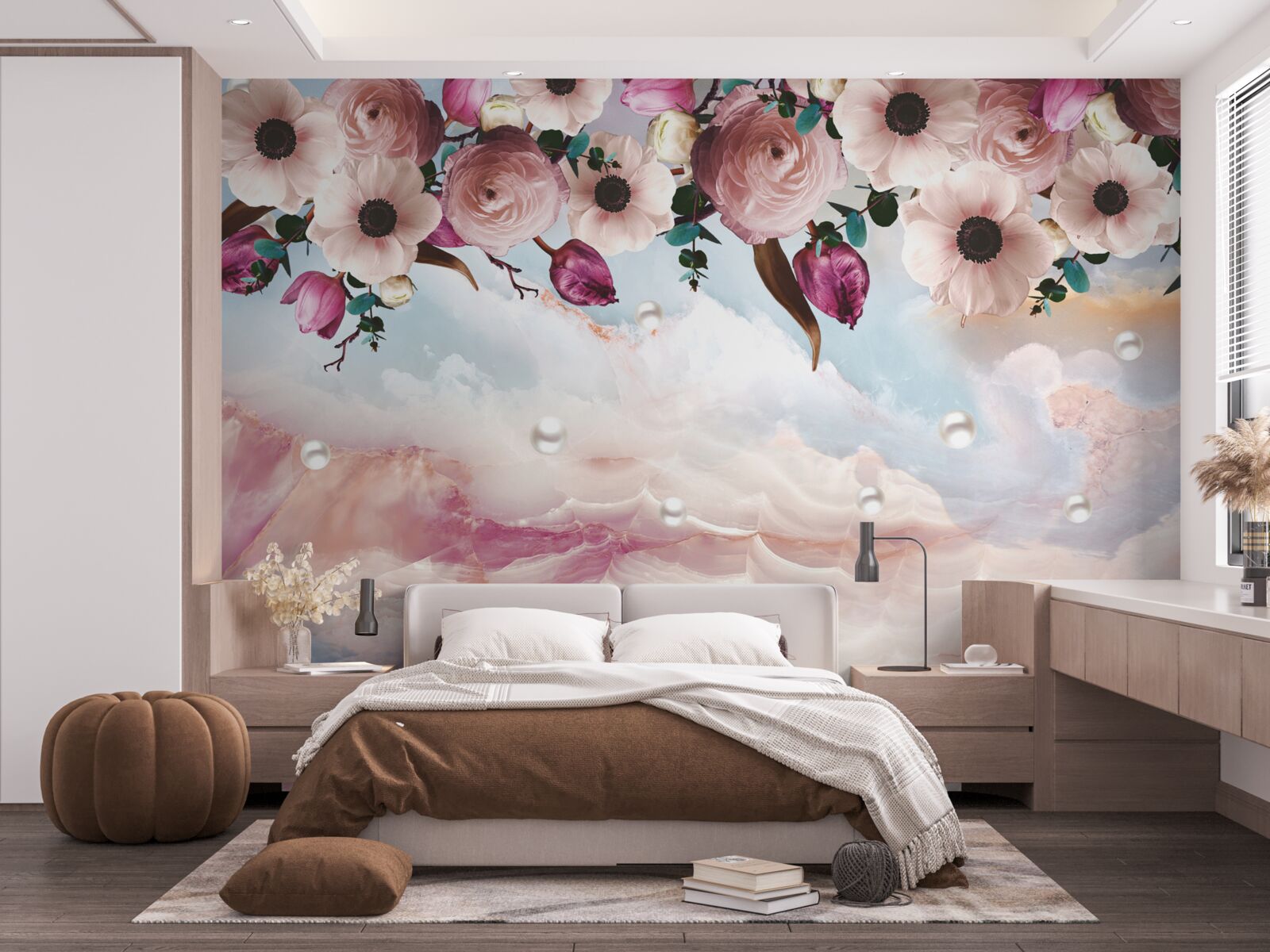 Fototapeta nad oblohou visia opuchnuté púčiky