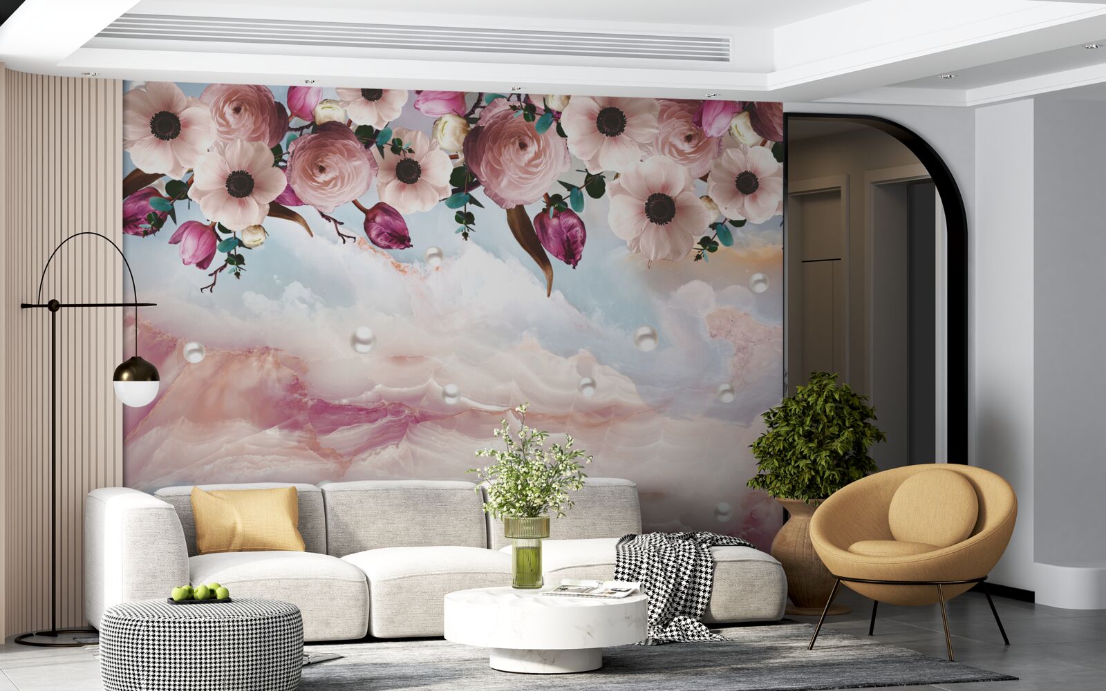 Fototapeta nad oblohou visia opuchnuté púčiky