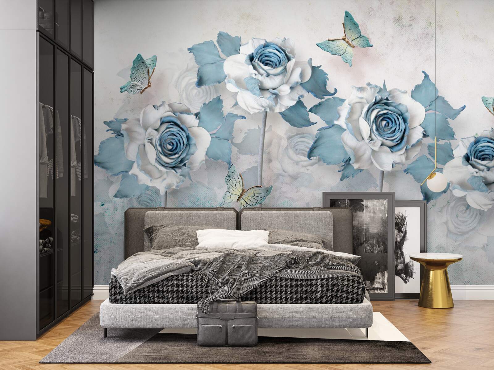 Fototapeta pekné ruže z textilu a bižutéria s kovom