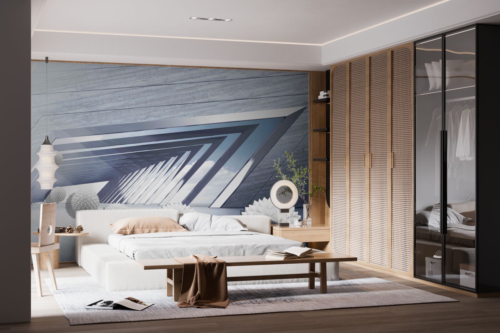 Fototapeta lietajúce guľôčky s hrotmi v uličke