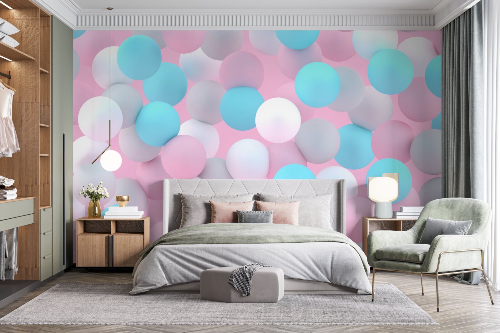 Fototapeta gule všetkých farieb plávajú v bazéne