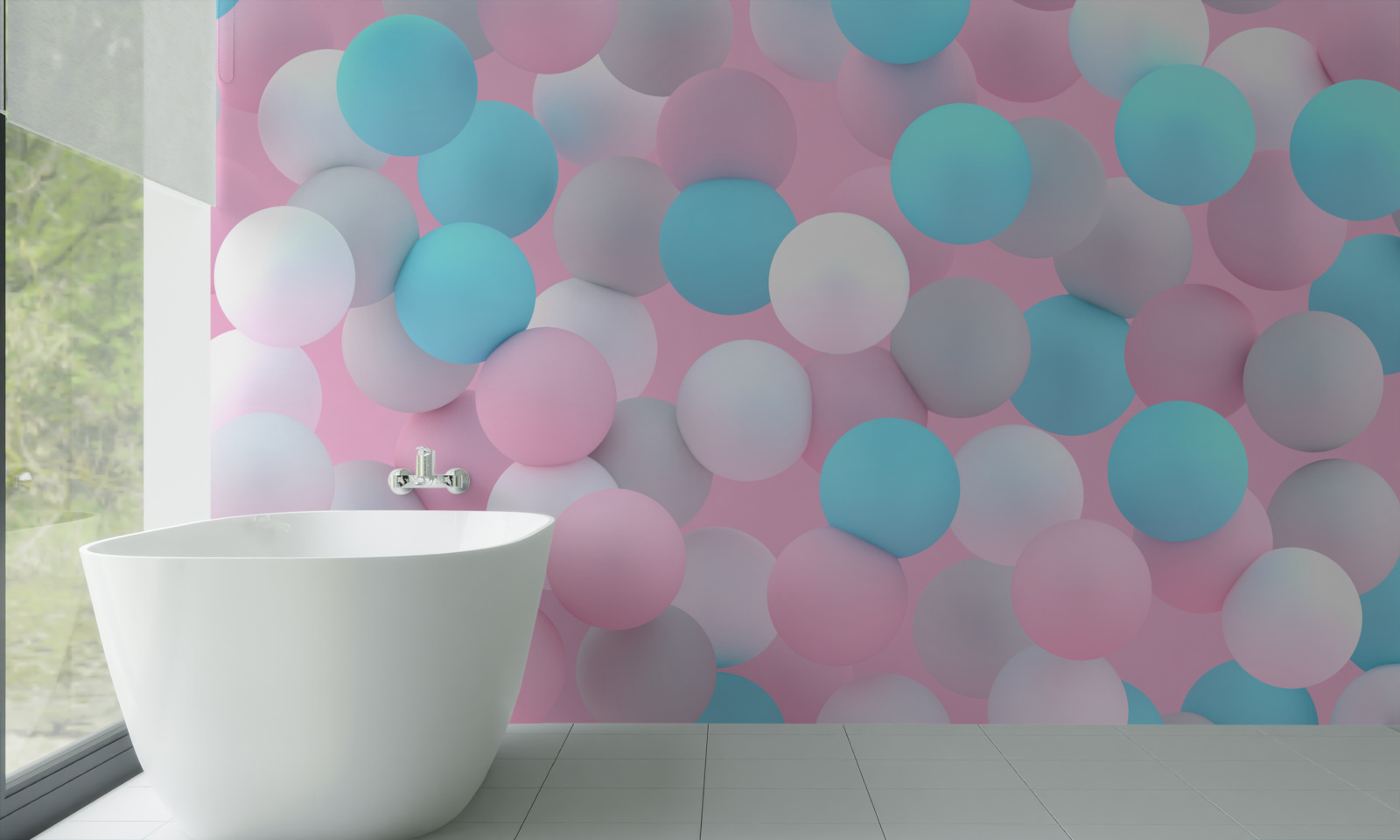 Fototapeta gule všetkých farieb plávajú v bazéne