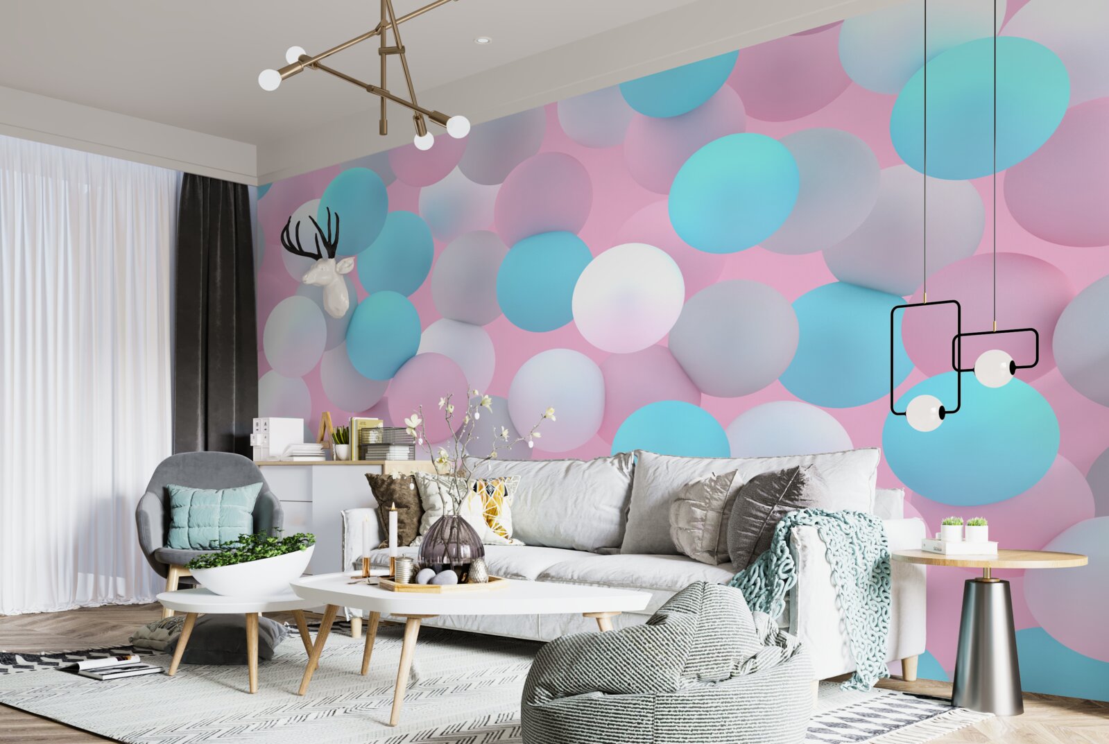 Fototapeta gule všetkých farieb plávajú v bazéne