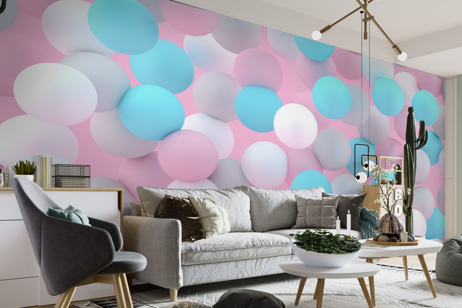 Fototapeta gule všetkých farieb plávajú v bazéne