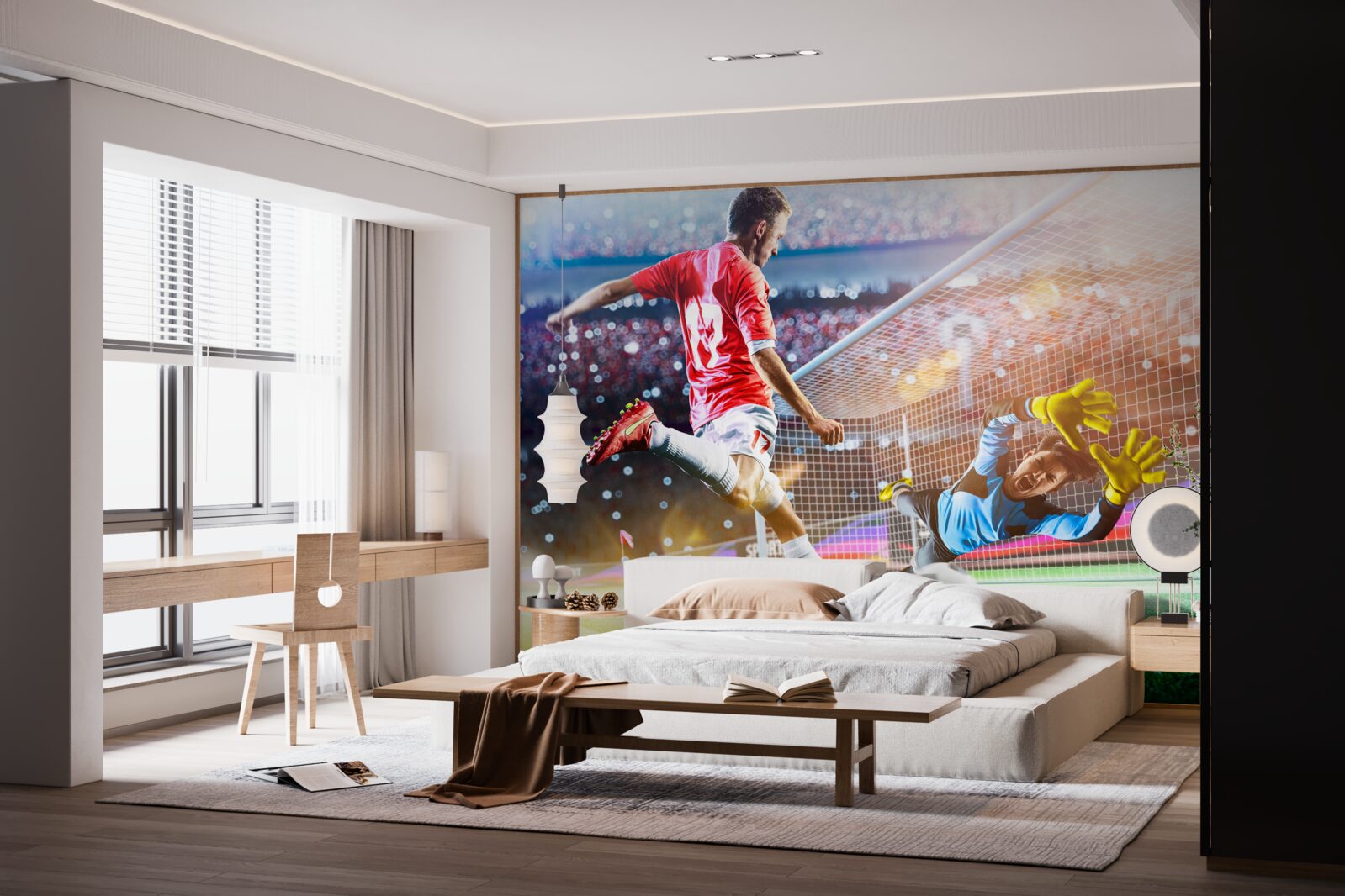 Fototapeta hráč strieľať na bránu