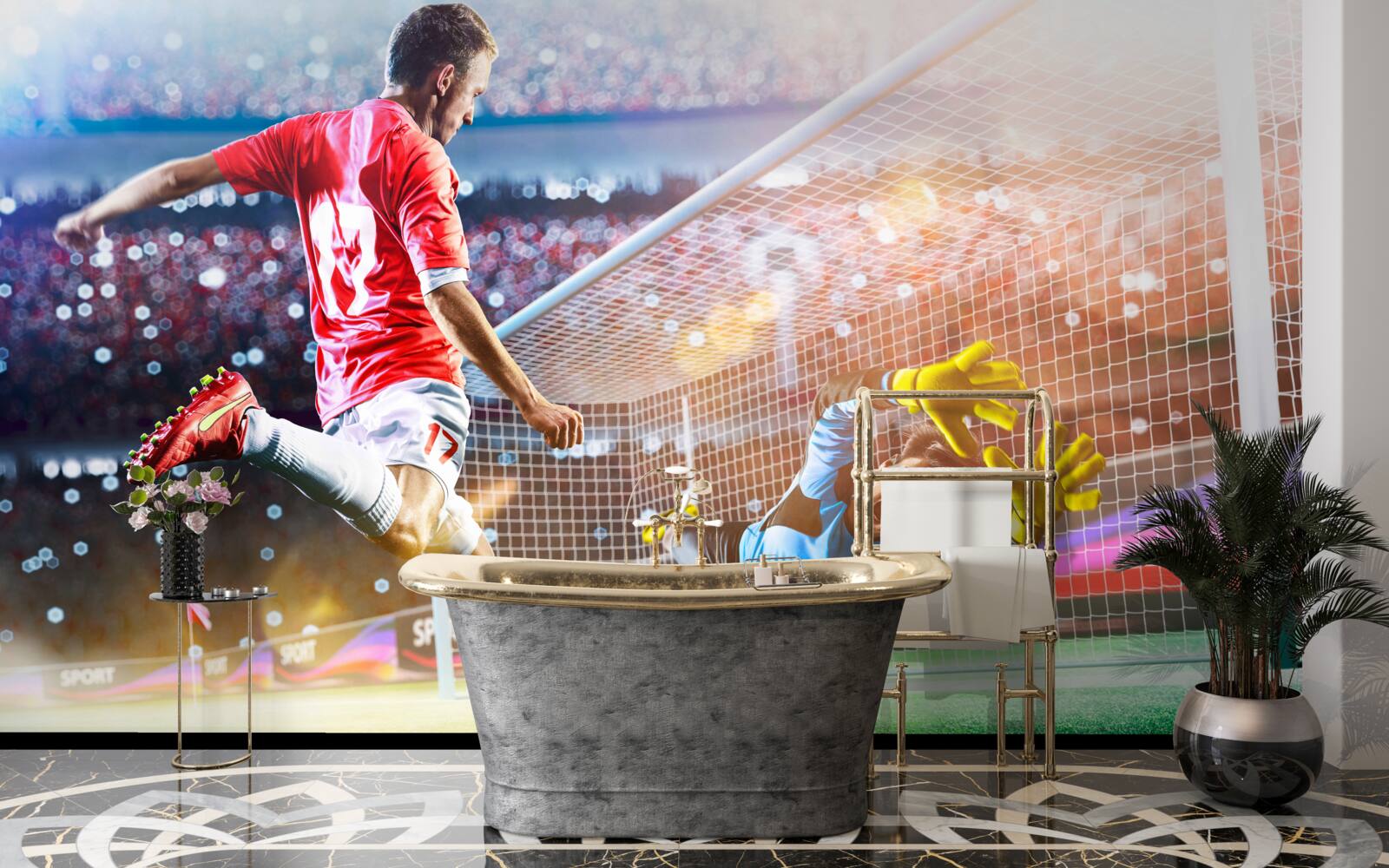 Fototapeta hráč strieľať na bránu