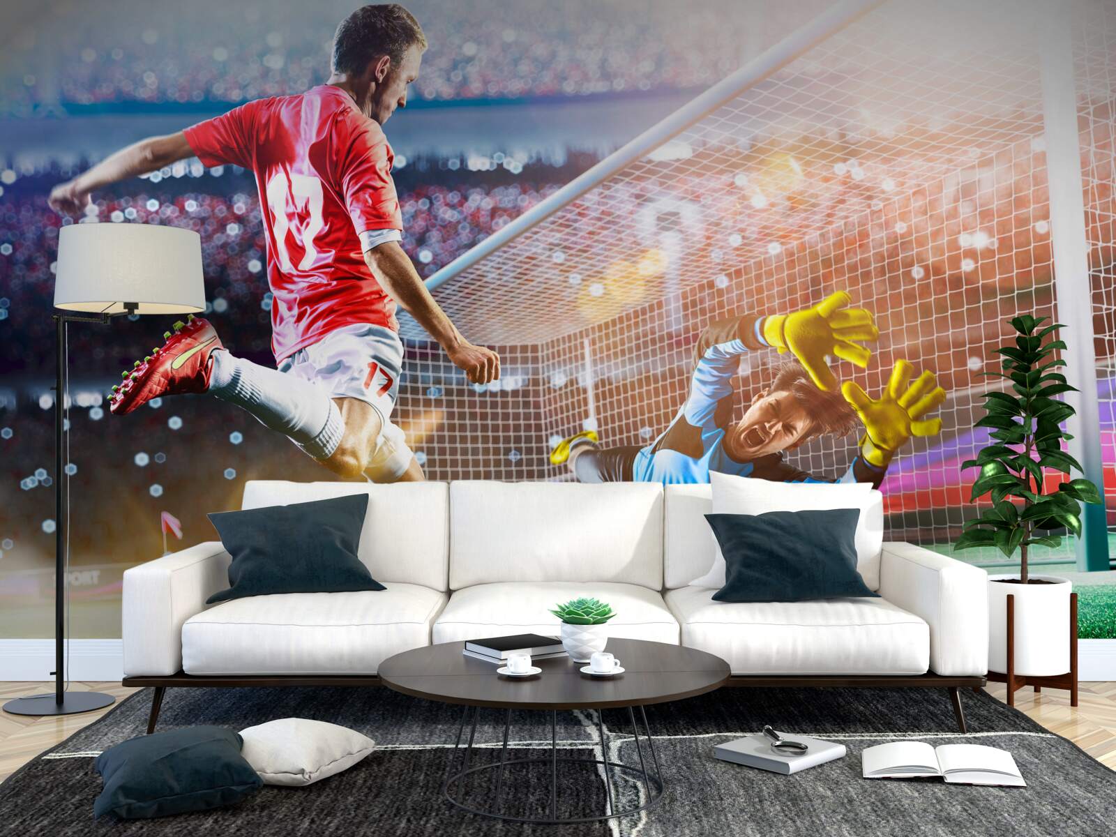 Fototapeta hráč strieľať na bránu