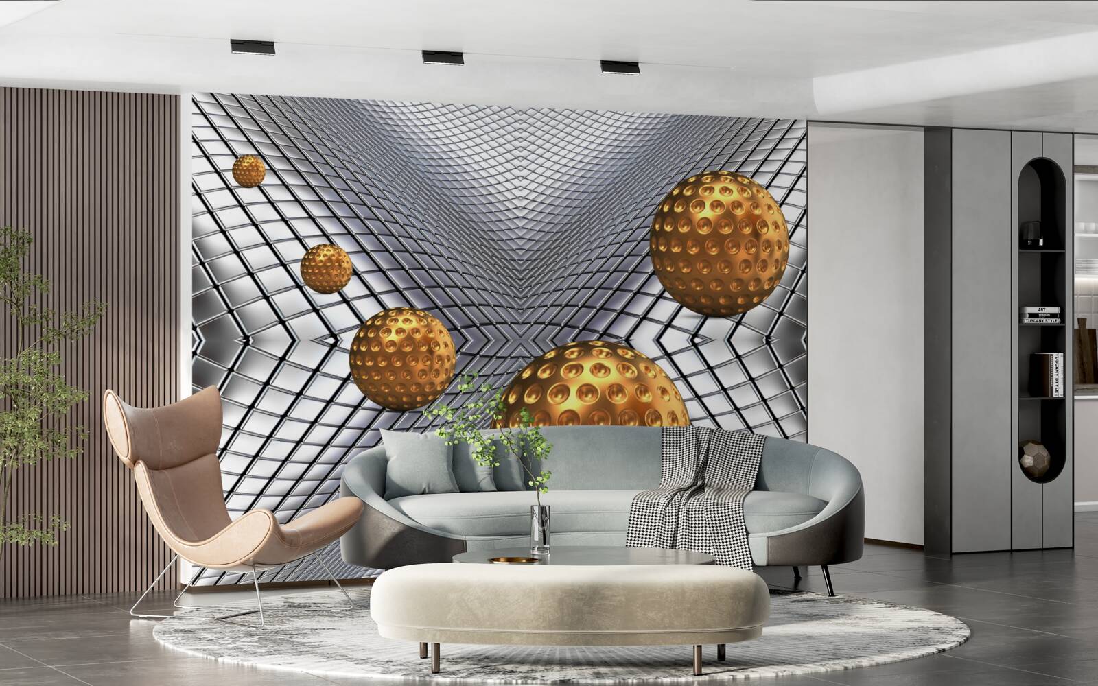 Fototapeta plávajúce zlaté tenisové loptičky