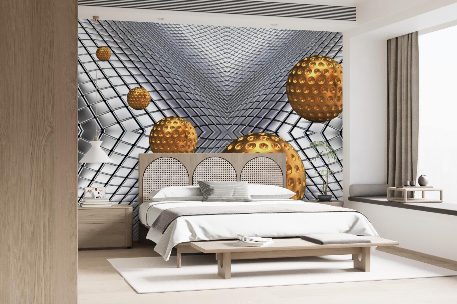 Fototapeta plávajúce zlaté tenisové loptičky