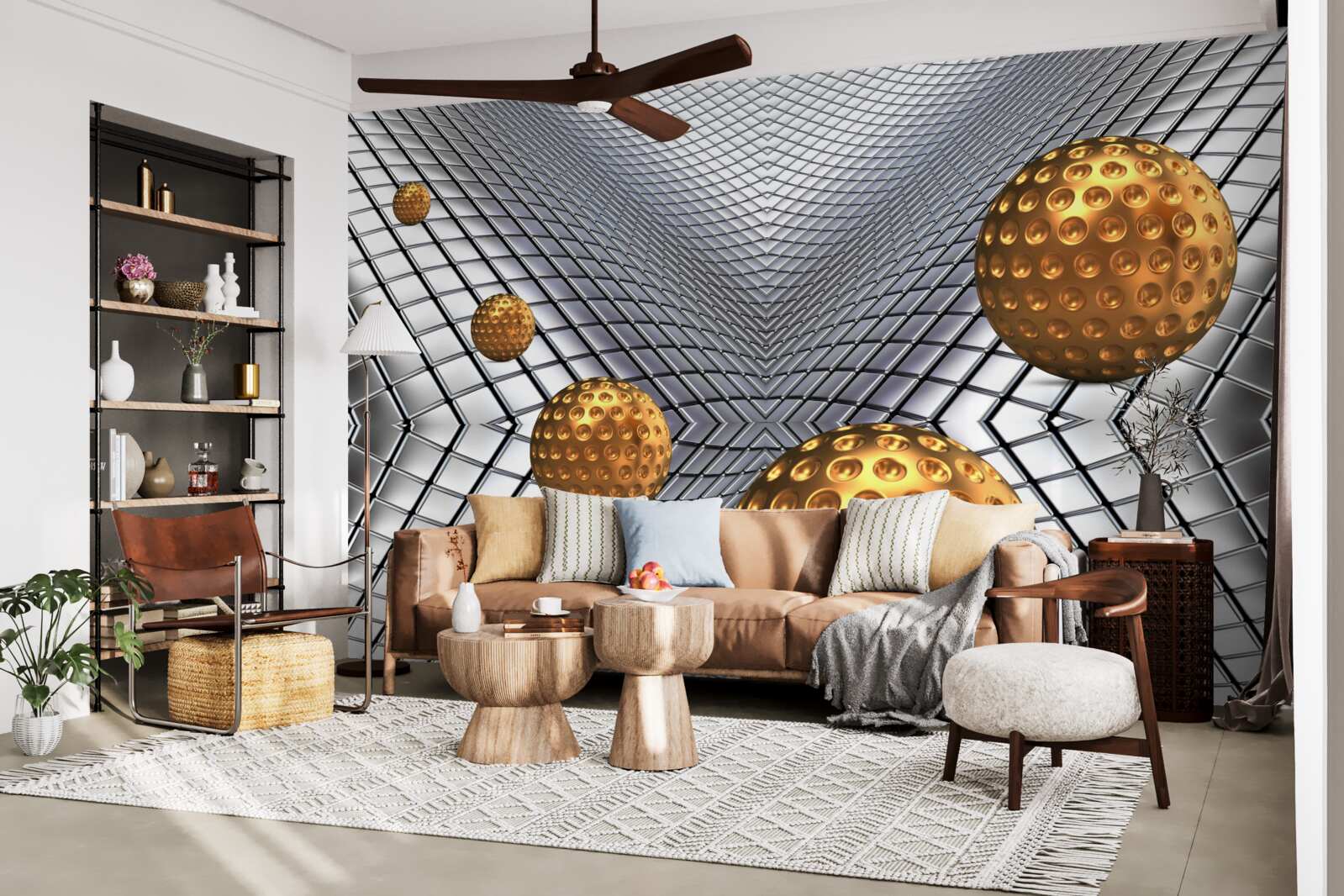 Fototapeta plávajúce zlaté tenisové loptičky