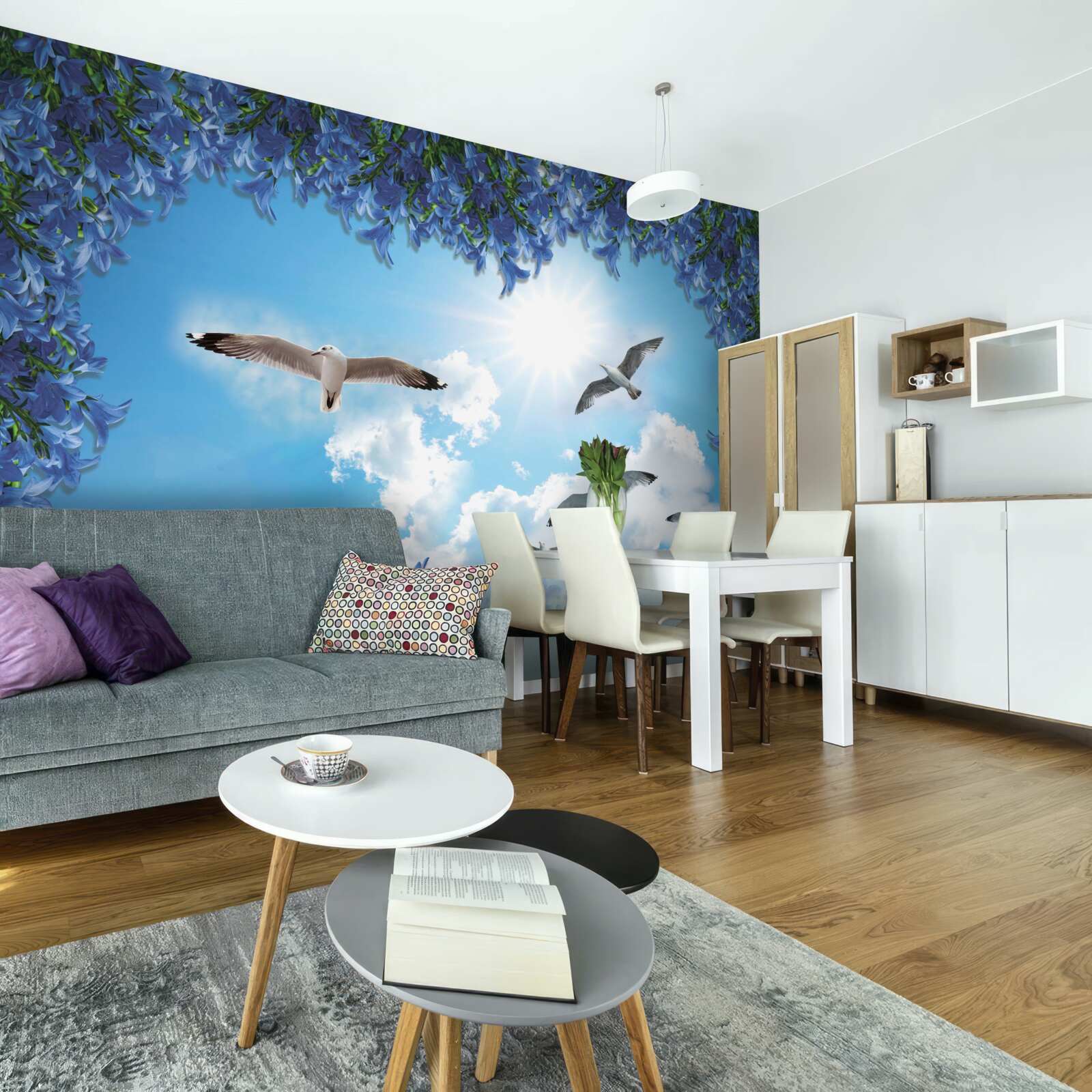 Fototapeta na modrej oblohe sú vznášajú čajky