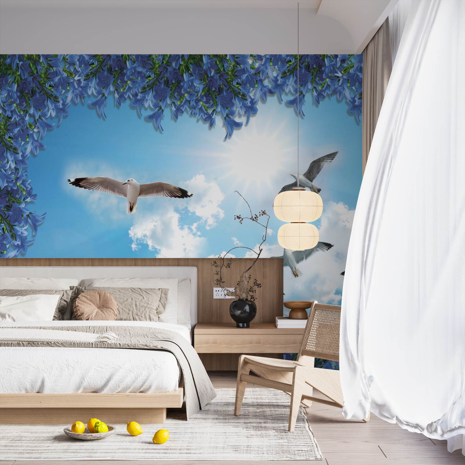 Fototapeta na modrej oblohe sú vznášajú čajky