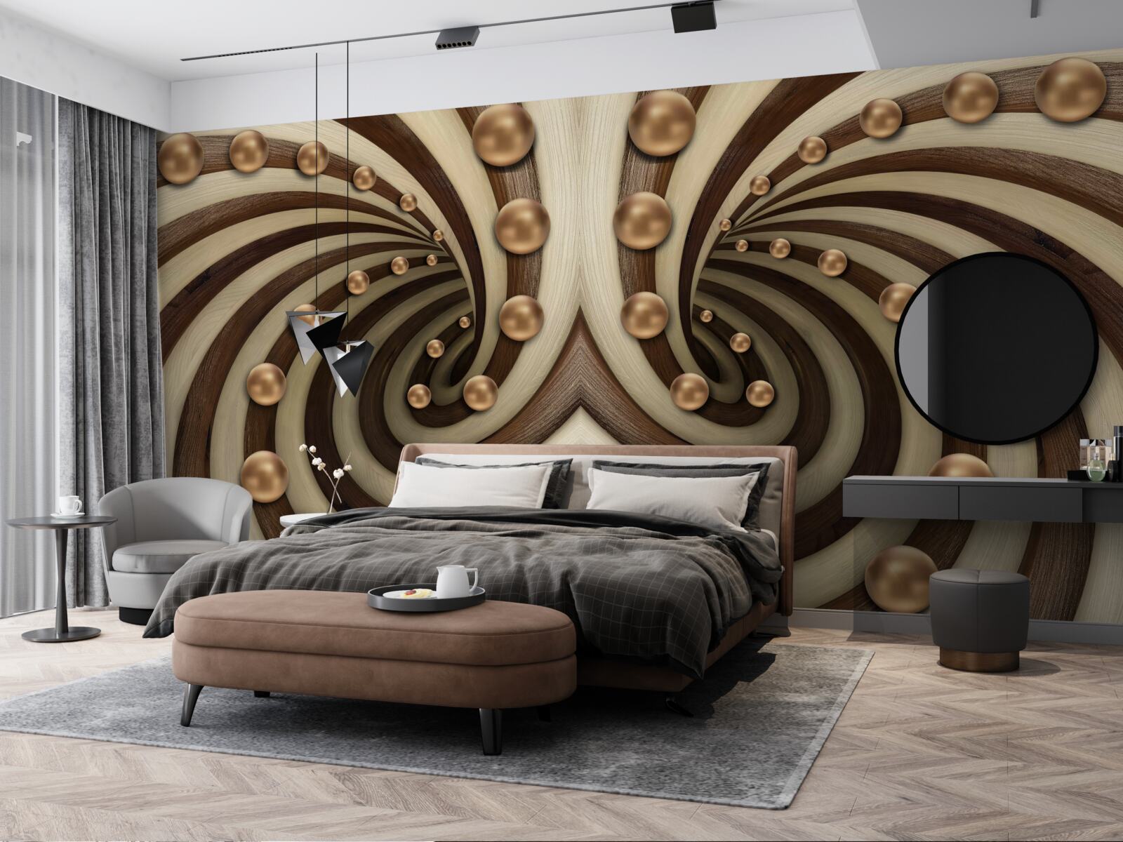 Fototapeta Na povrch padajú hrudky zlatistej farby